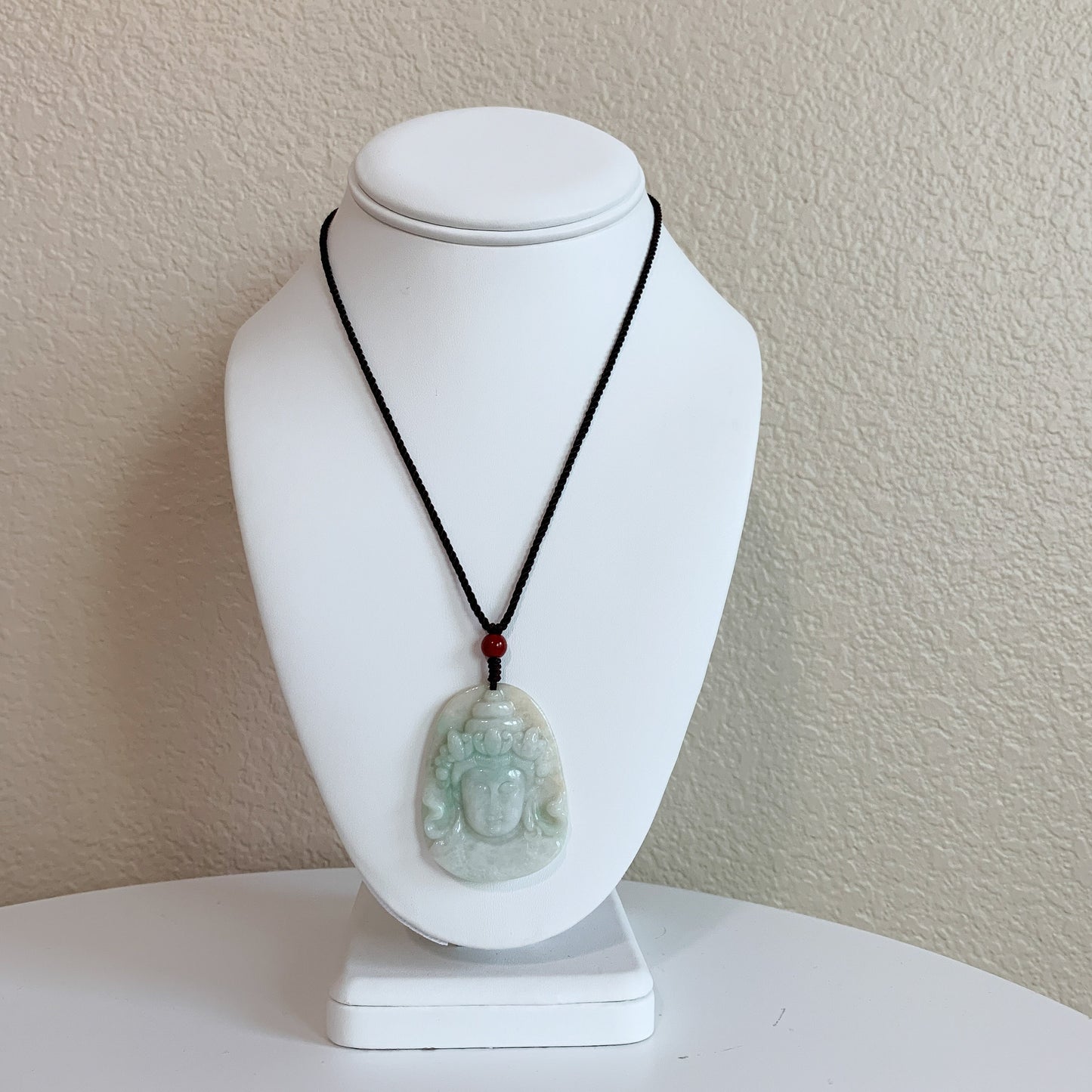 Jadeite Jade Guan Yin Head Carved Pendant, YW-0110-1647066074 - AriaDesignCollection