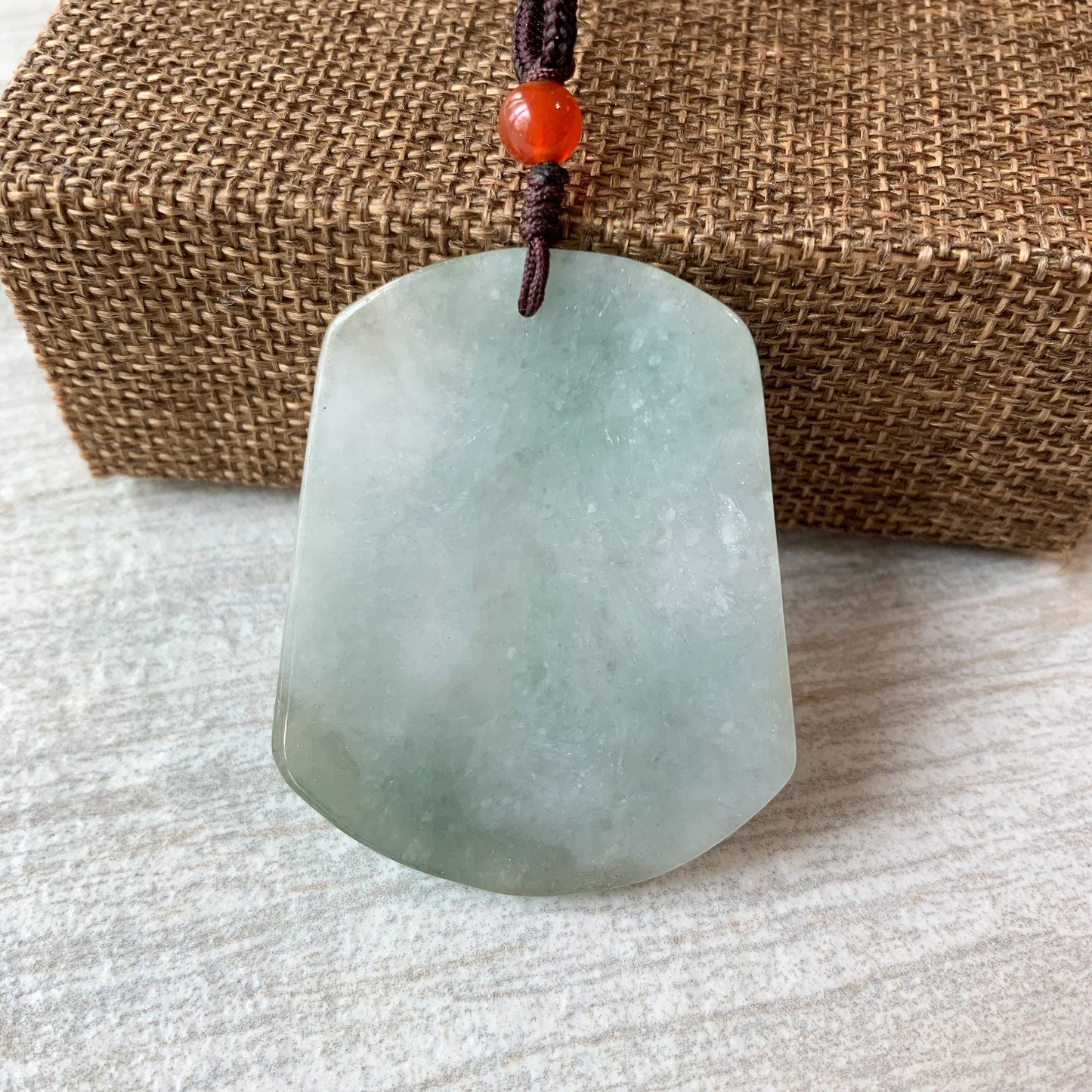 Green Tree pendant, Jadeite Jade, Mountain Forest River Scenery Hand Carved Pendant Necklace, YJ-0321-0234385-2 - AriaDesignCollection