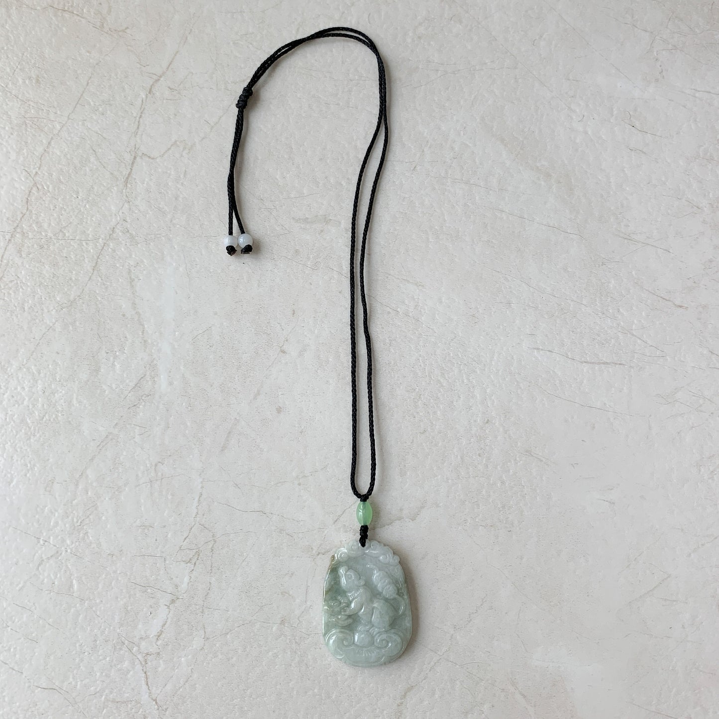 Jadeite Jade Rat Mouse Chinese Zodiac Carved Pendant Necklace, YW-0321-1646804616 - AriaDesignCollection