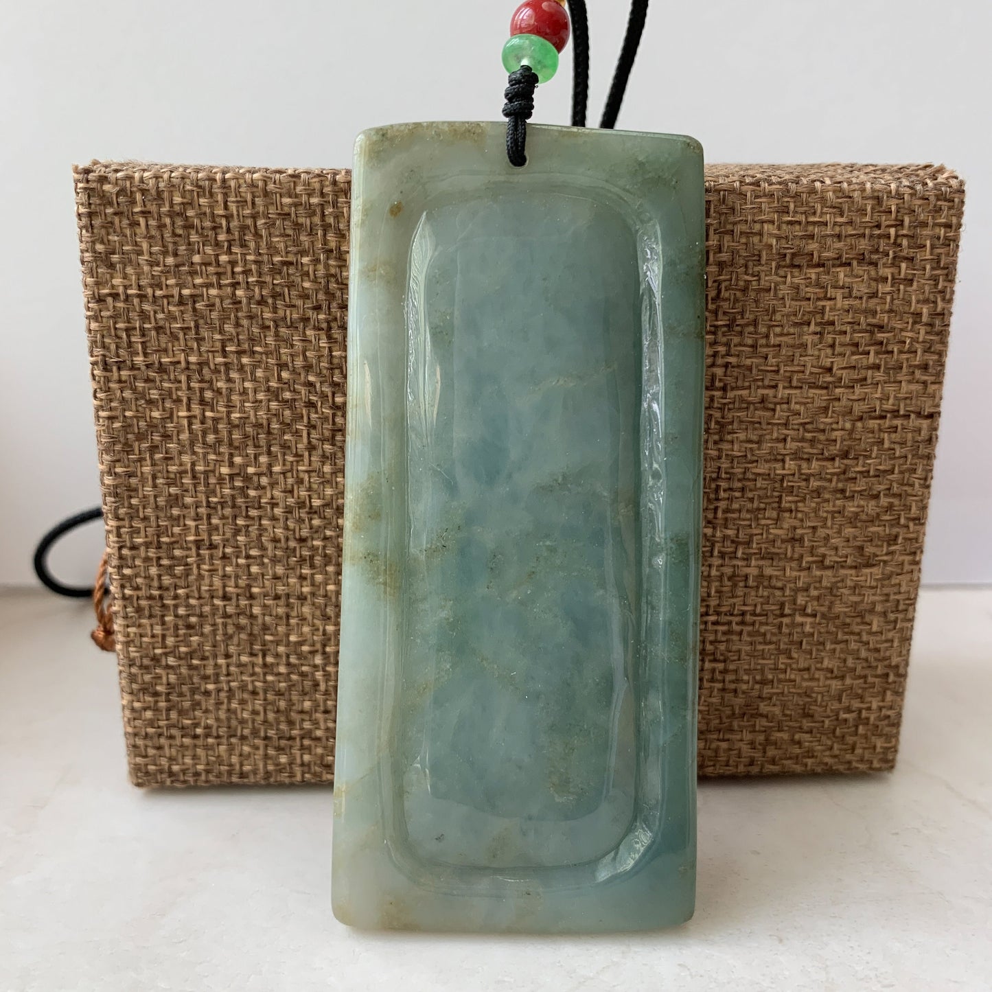 Large Jadeite Jade Dragon Chinese Zodiac Hand Carved Pendant Necklace, YJ-0321-0333009 - AriaDesignCollection