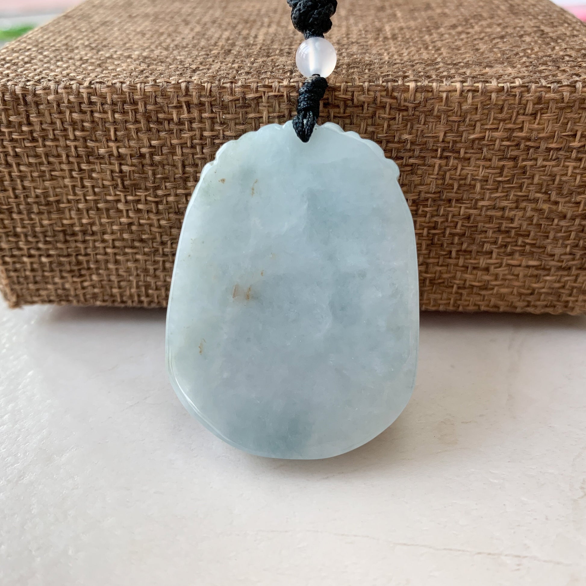 Jadeite Jade Dragon Chinese Zodiac Hand Carved Pendant Necklace, YW-0110-1646799827 - AriaDesignCollection
