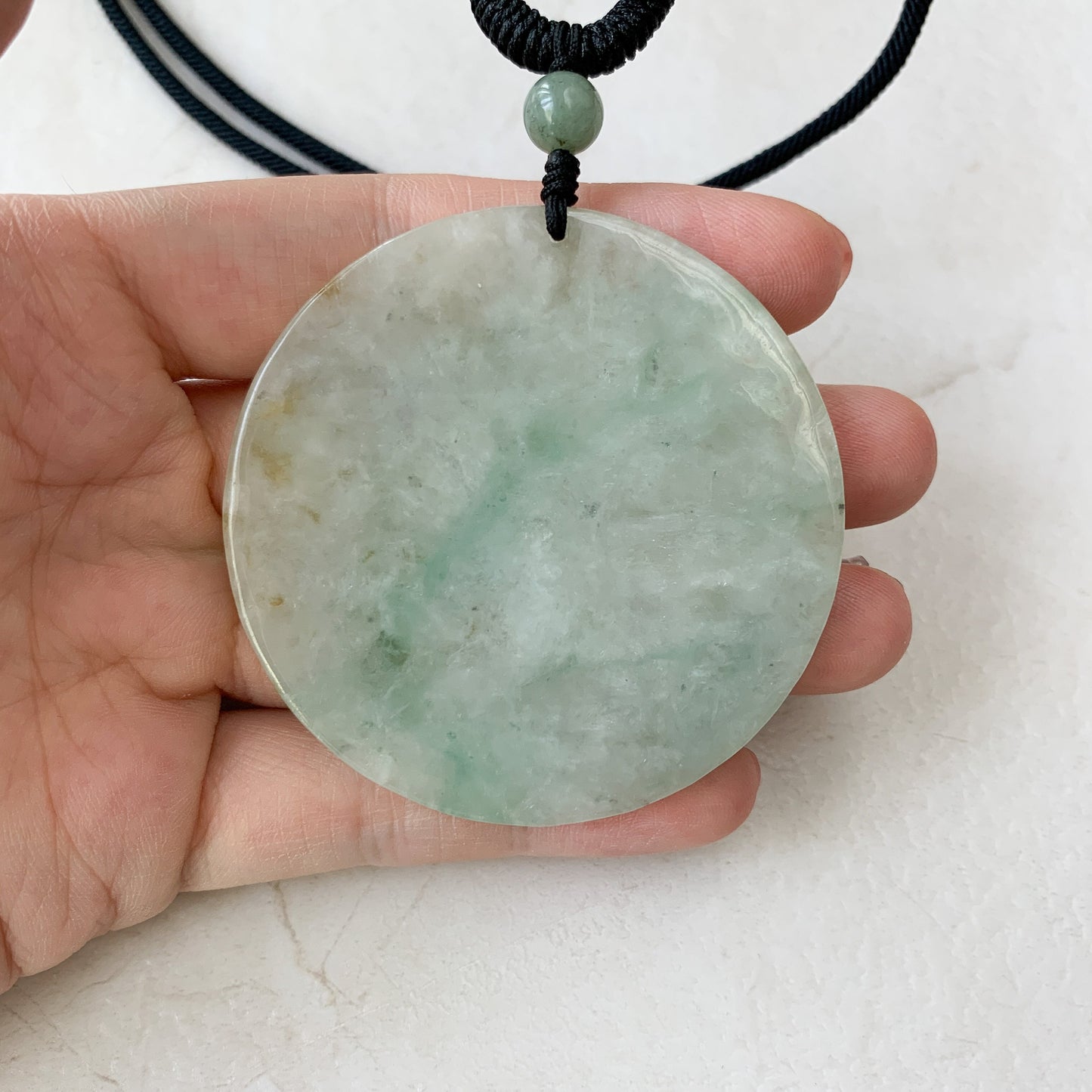Large Jadeite Jade Tiger Chinese Zodiac Carved Pendant Necklace, YJ-0321-0390740 - AriaDesignCollection