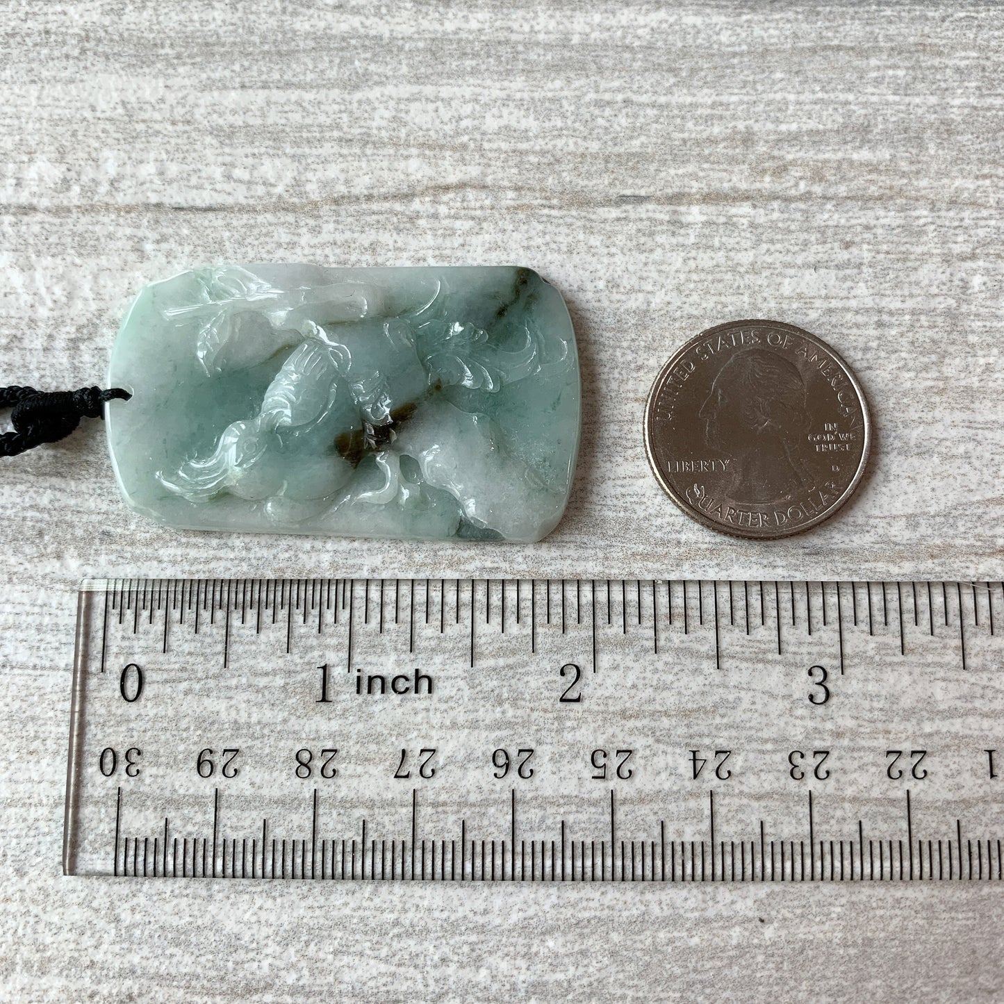 Jadeite Jade Magpie Bird Plum Flower Carved Pendant, YJ-0321-0437900 - AriaDesignCollection
