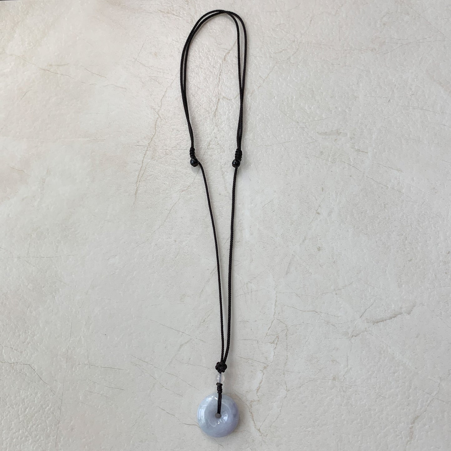 Jadeite Jade Icy Translucent Snow Pea Carved Necklace, YJ-0321-0427724 - AriaDesignCollection