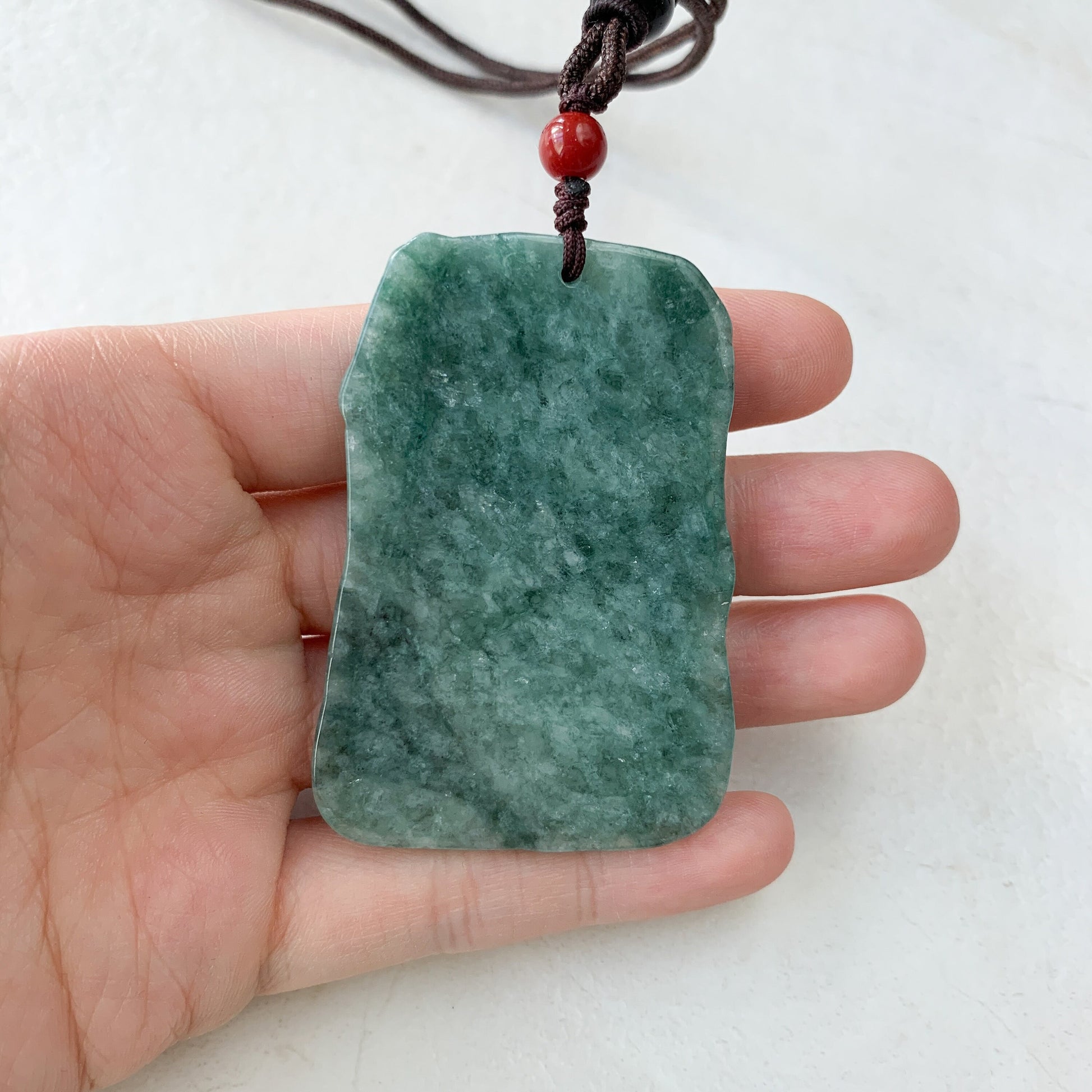 Green Jadeite Jade Dragon Protecting Master Necklace, YJ-0321-0438820 - AriaDesignCollection