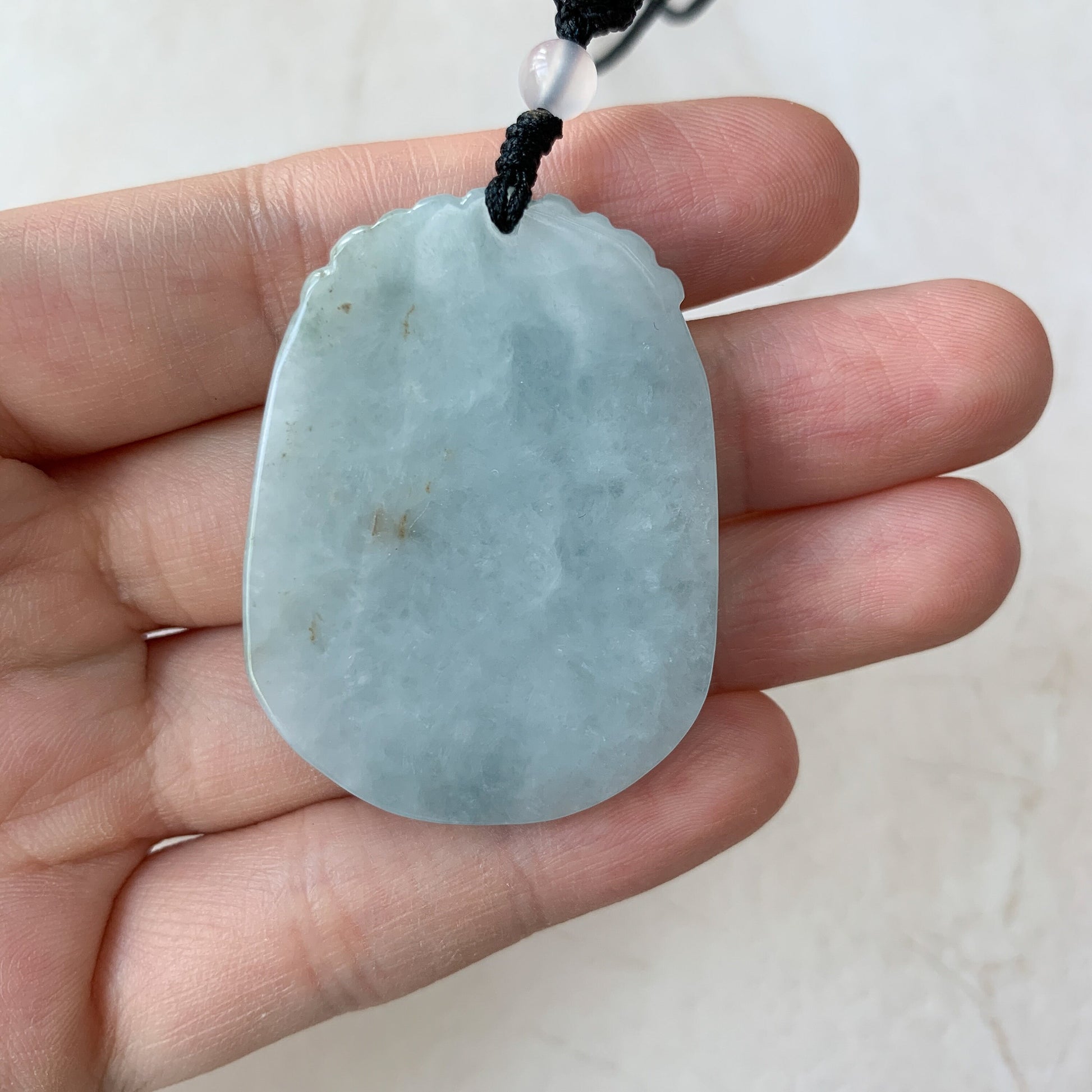 Jadeite Jade Dragon Chinese Zodiac Hand Carved Pendant Necklace, YW-0110-1646799827 - AriaDesignCollection