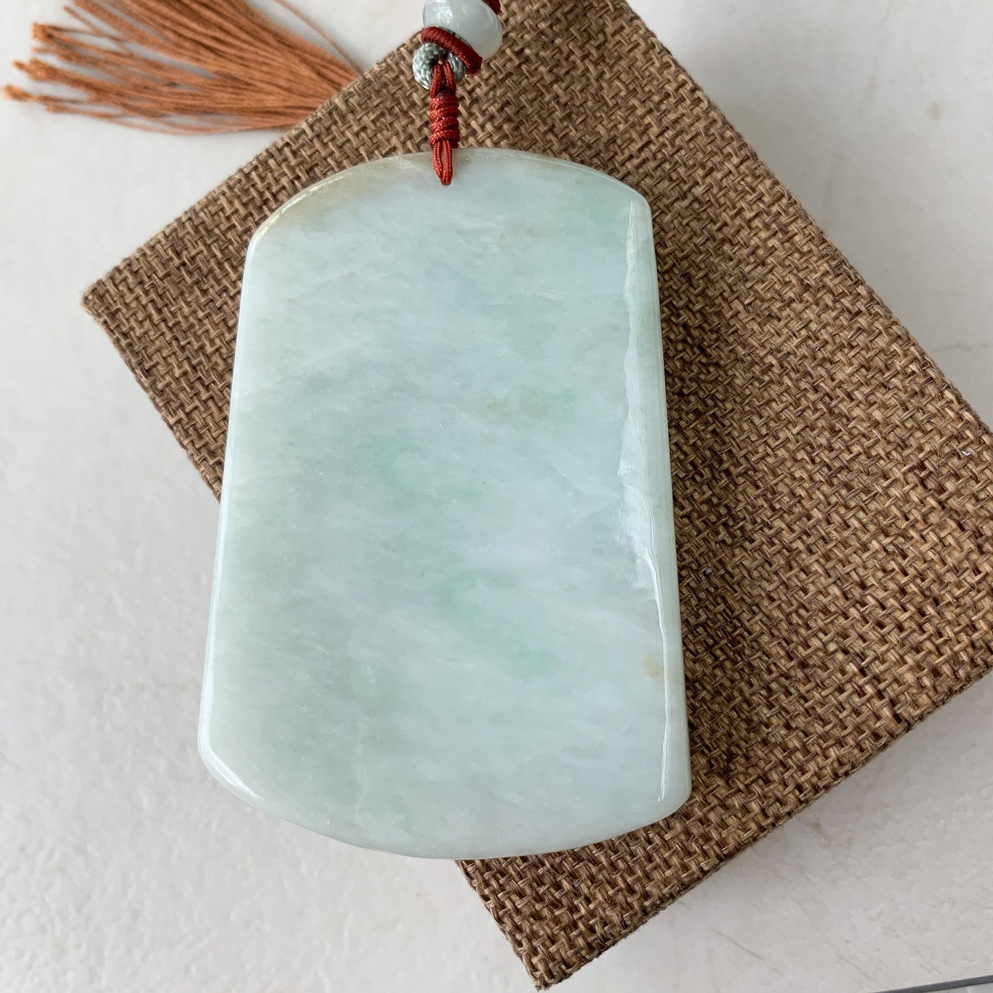 Large Jadeite Jade Dragon Chinese Zodiac Hand Carved Pendant Necklace, YJ-0321-0351384 - AriaDesignCollection