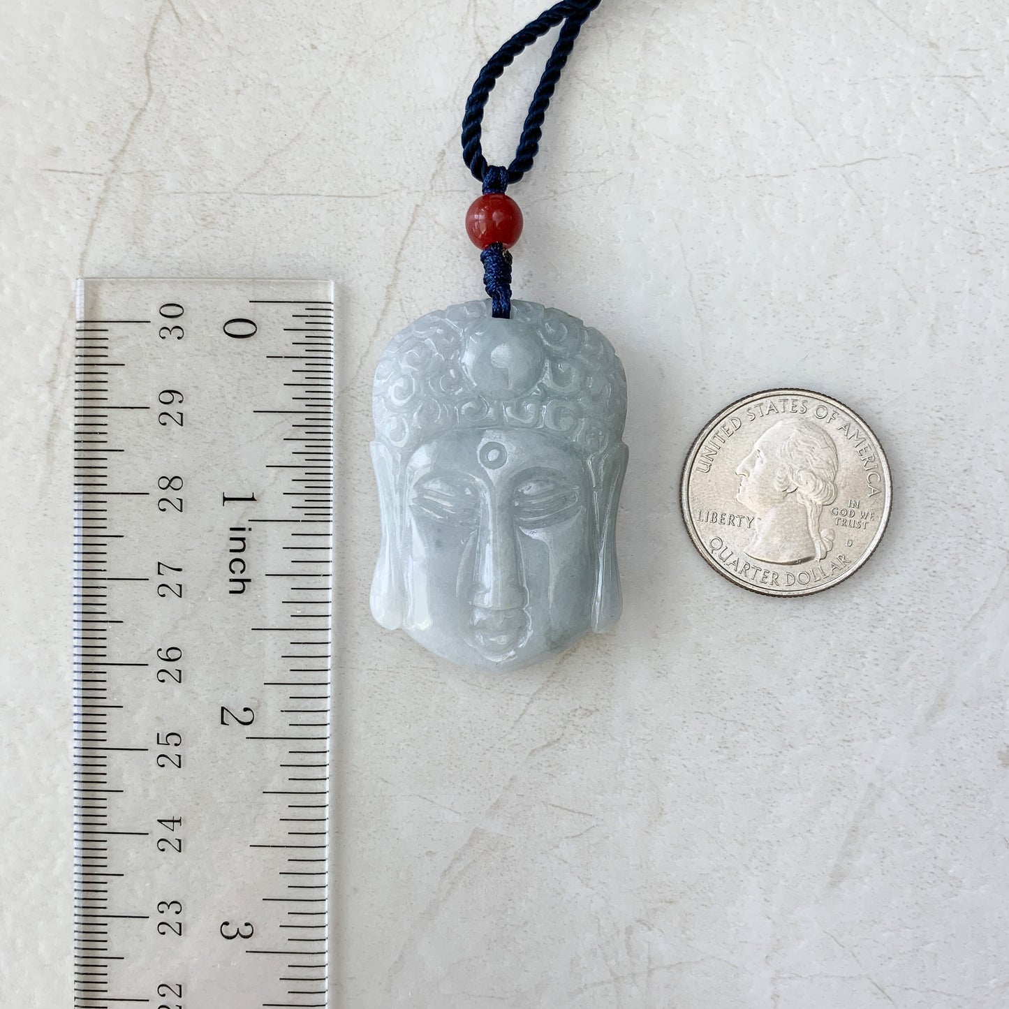 Jadeite Jade Double Face Buddha Carved Pendant Amida Amitabha Buddha, YW-0110-1646516094 - AriaDesignCollection