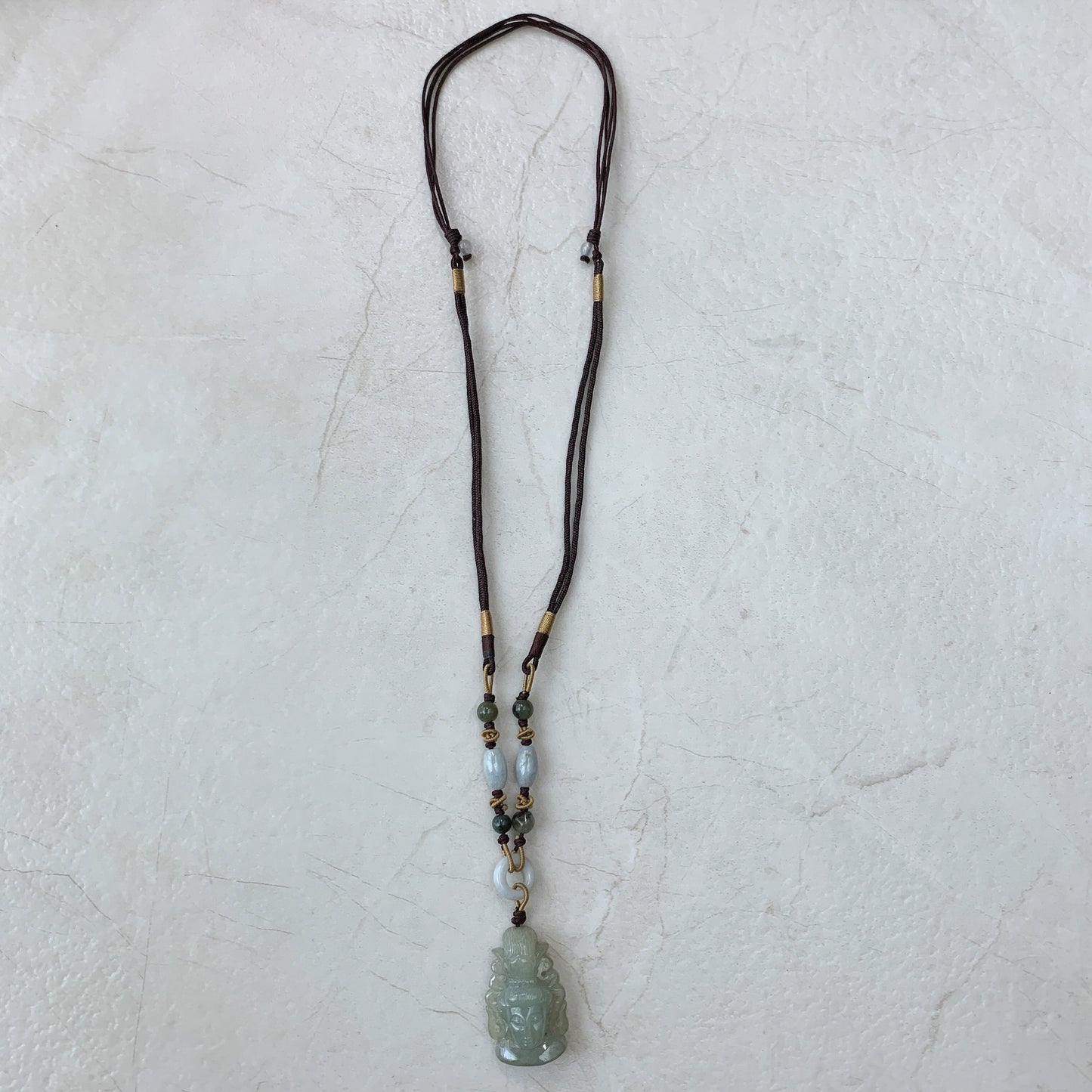 Jadeite Jade Guan Yin Avalokiteshvara Hand Carved Head Pendant, YW-0110-1646760457 - AriaDesignCollection