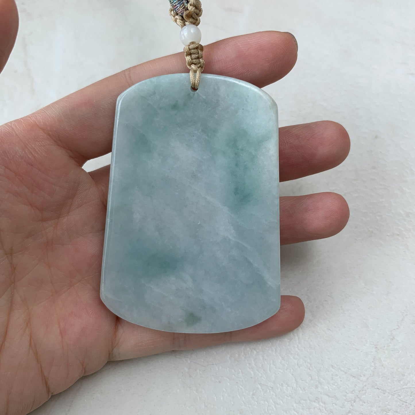 Large Jadeite Jade Dragon Chinese Zodiac Hand Carved Pendant Necklace, YJ-0321-0447038 - AriaDesignCollection