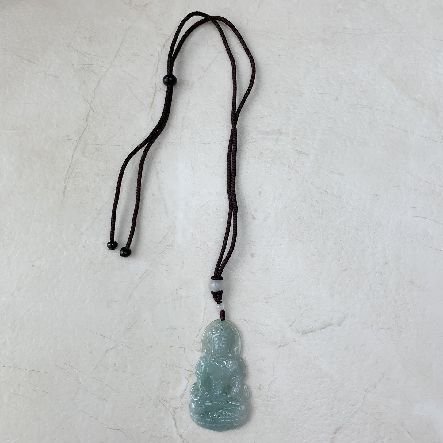Jadeite Jade Guan Yin Avalokiteshvara Hand Carved Pendant Necklace, YJ-0321-0231980 - AriaDesignCollection