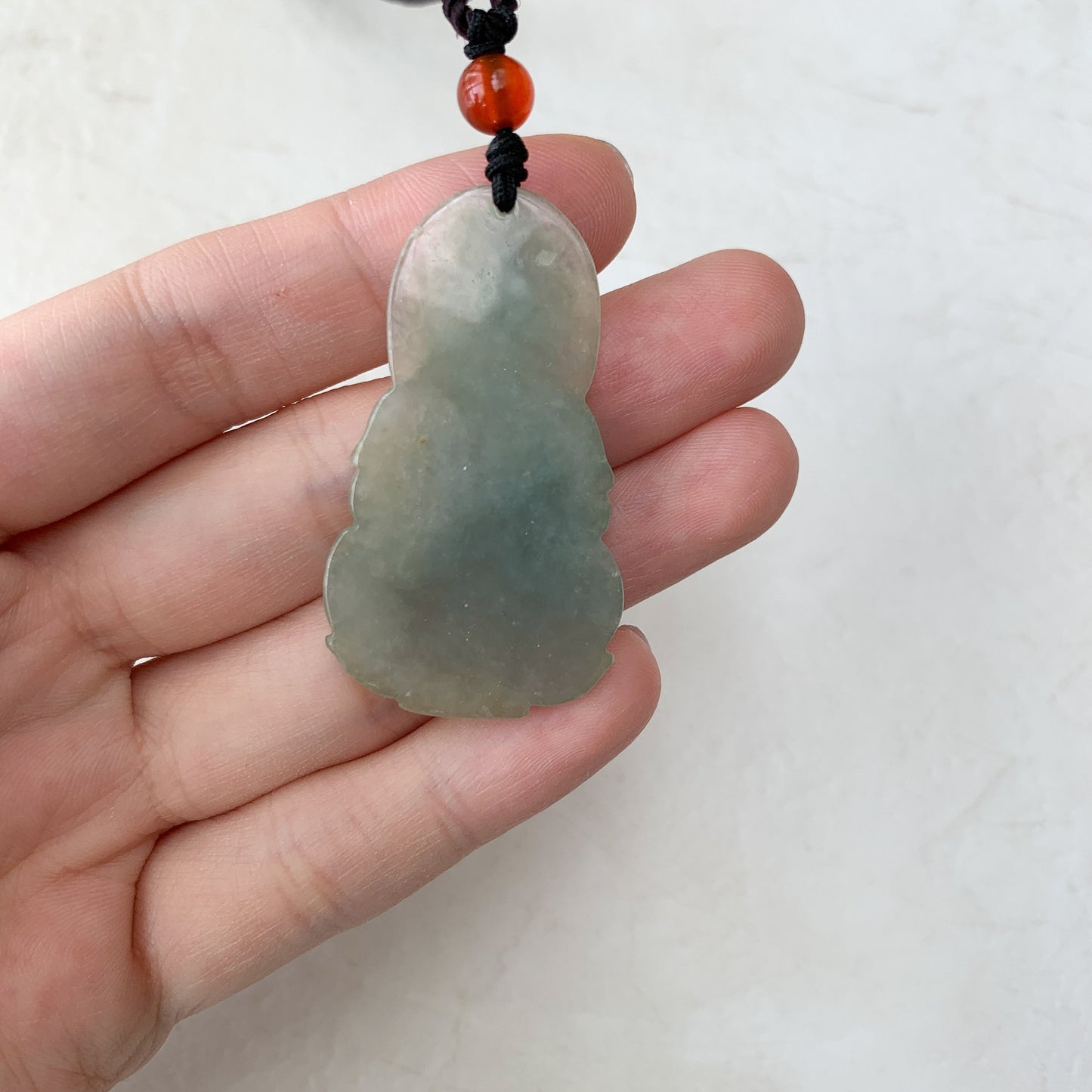 Jadeite Jade Guan Yin Kwan Yin Avalokitesvara Semi-Translucent Carved Pendant Necklace, YW-0110-1646935732 - AriaDesignCollection