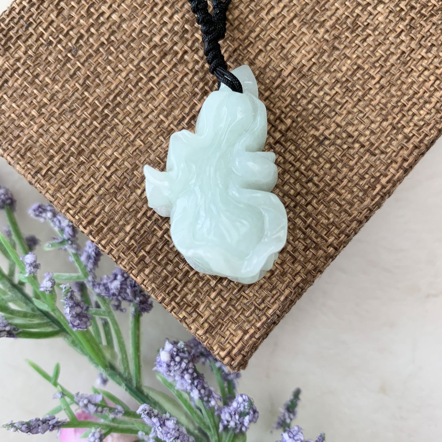Jadeite Jade Cabbage Wealth and Prosperity Necklace, YW-0110-1646516034 - AriaDesignCollection