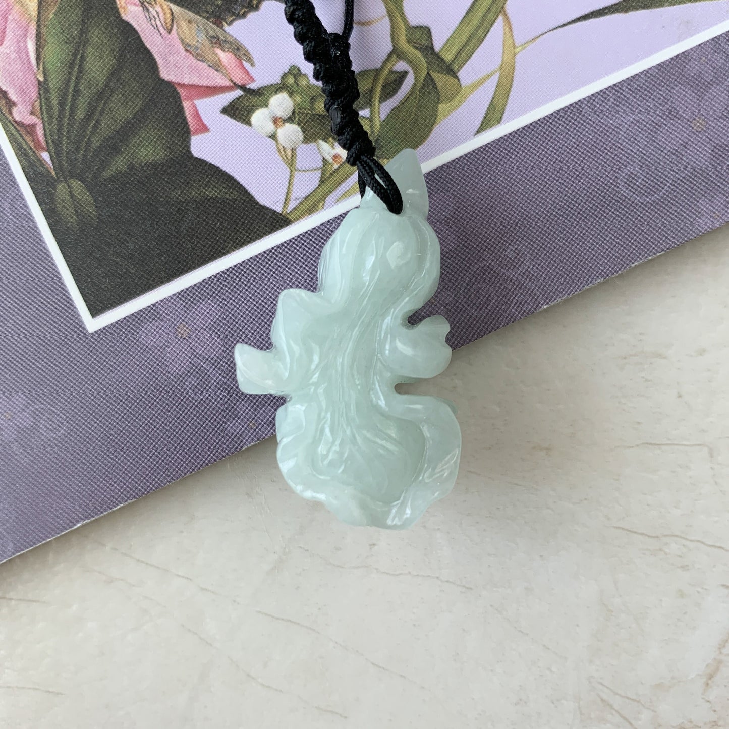 Jadeite Jade Cabbage Wealth and Prosperity Necklace, YW-0110-1646516034 - AriaDesignCollection
