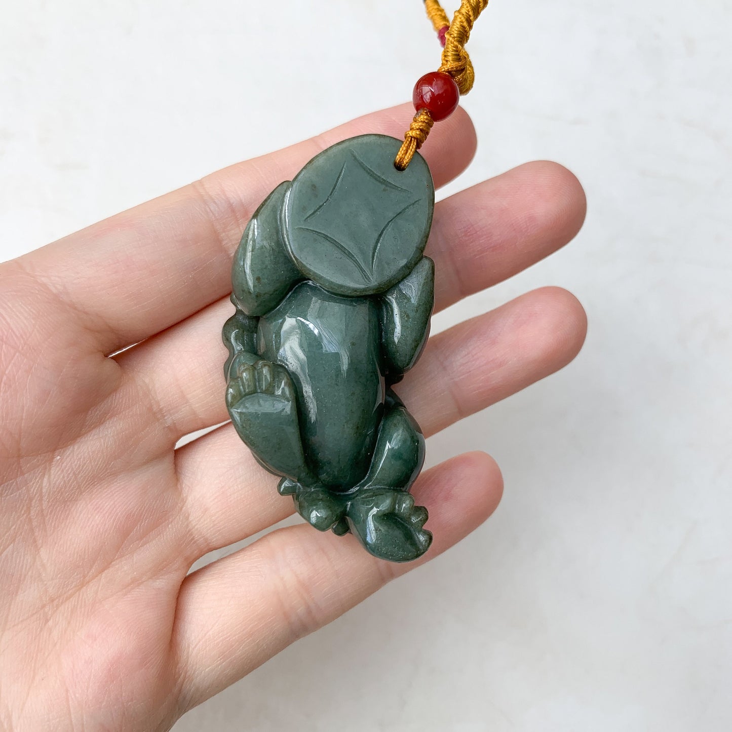 Large Green Jadeite Jade Dragon Pixiu Dragon Chinese Carved Pendant, YJ-0921-0002772 - AriaDesignCollection