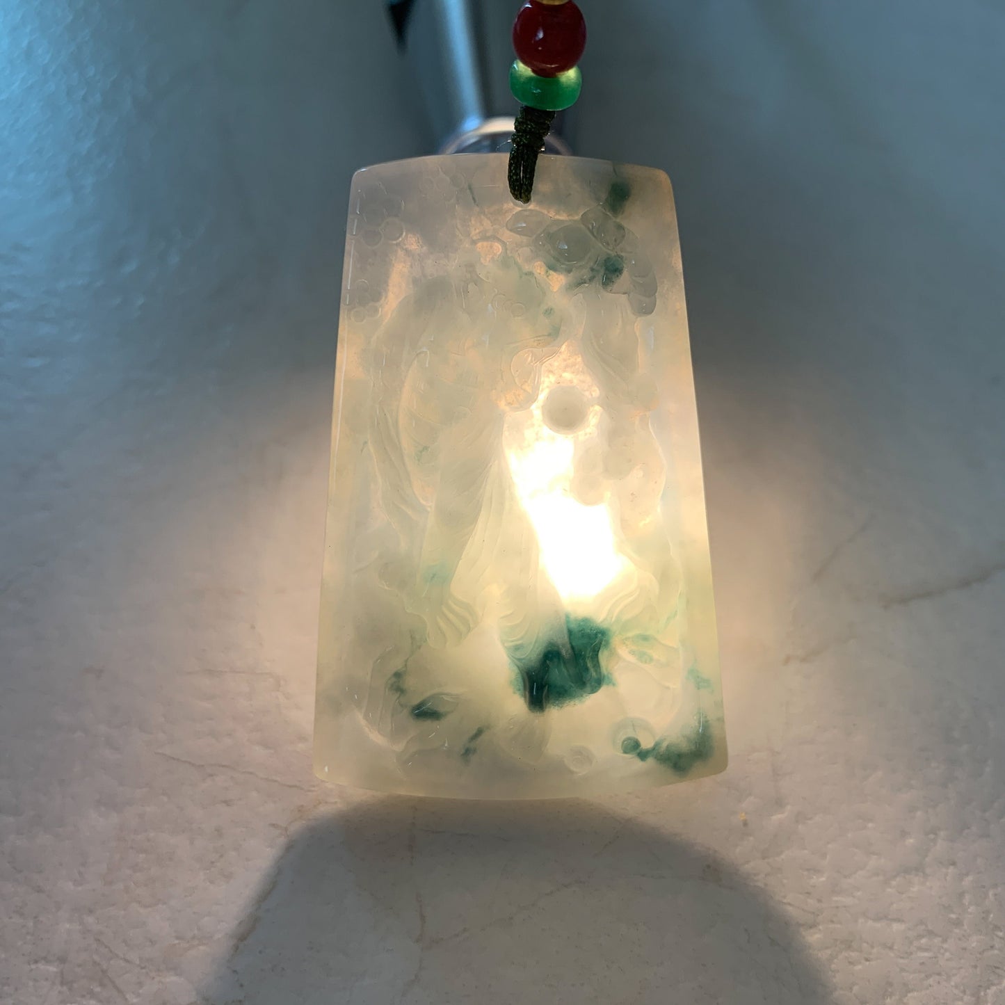 Jadeite Jade Tiger Chinese Zodiac Carved Pendant Necklace, YJ-0321-0324816 - AriaDesignCollection