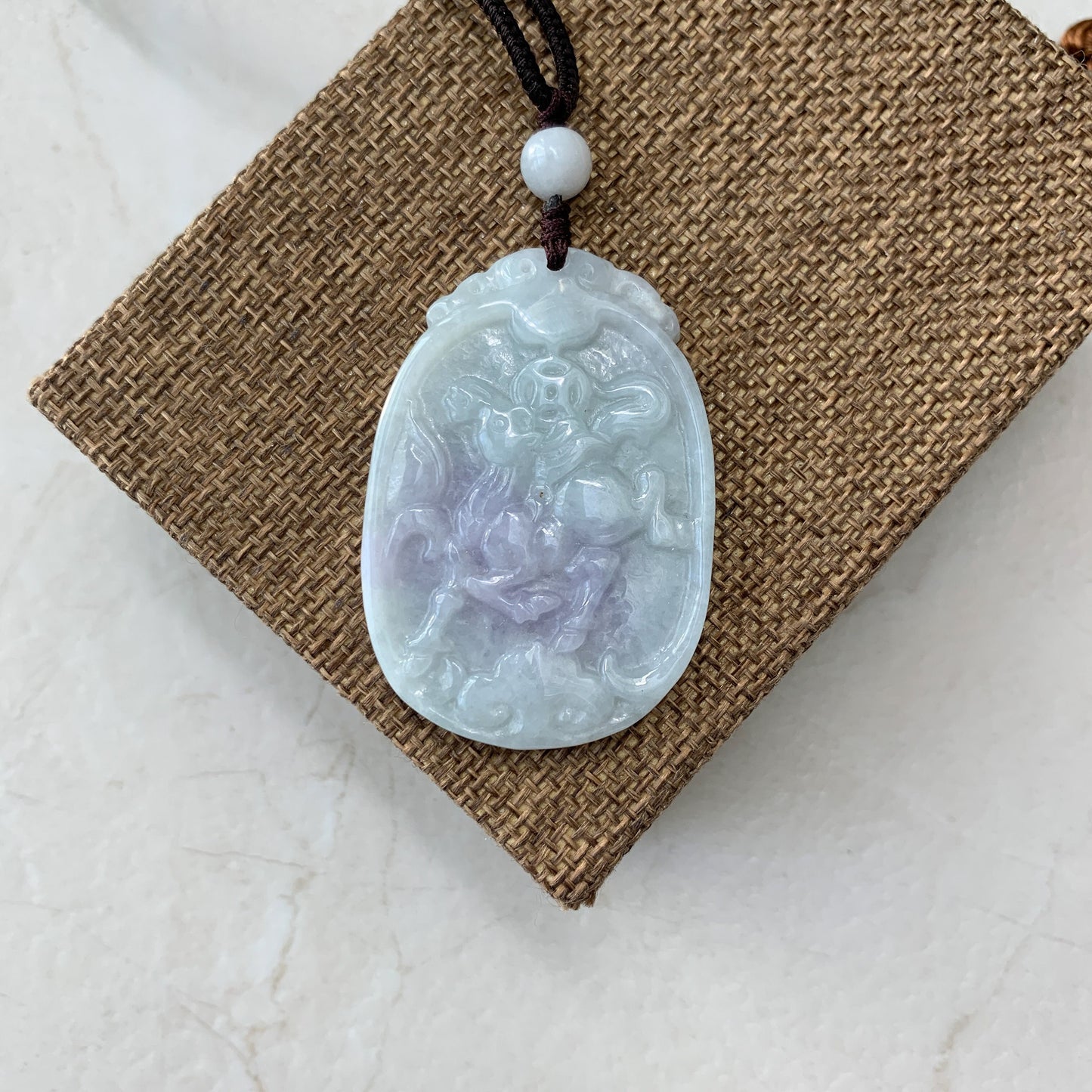 Horse Purple Jade Jadeite Chinese Zodiac Carved Pendant Necklace, YW-0110-1646929430 - AriaDesignCollection