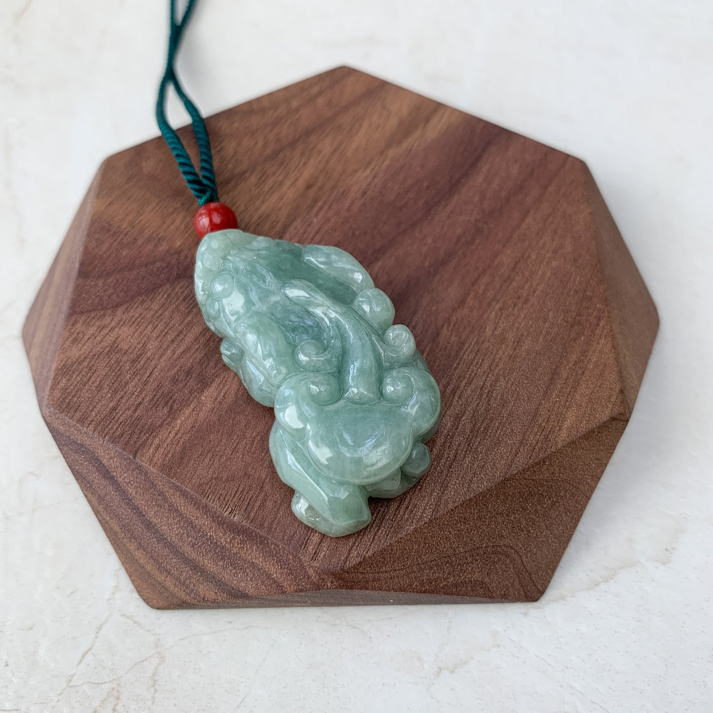 Jadeite Jade Dragon Pixiu Dragon Chinese Carved Pendant, YJ-0921-0132758 - AriaDesignCollection