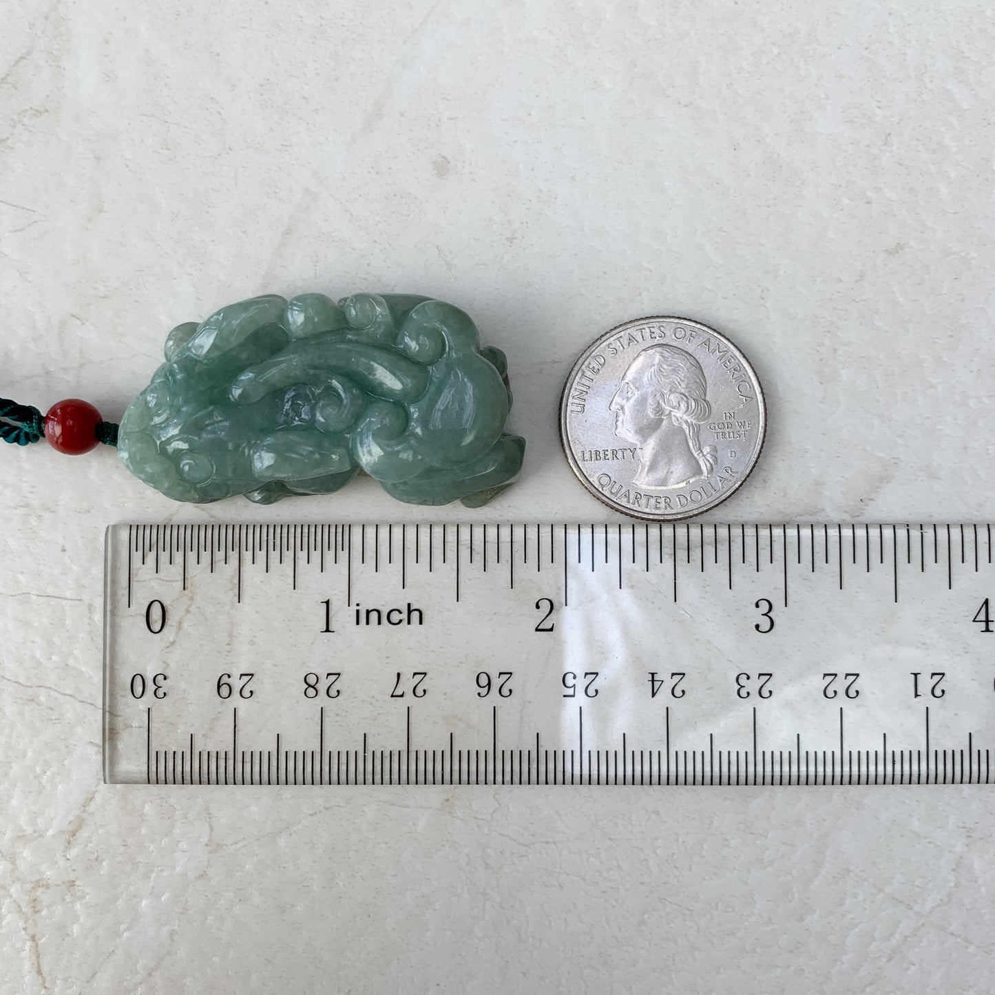 Jadeite Jade Dragon Pixiu Dragon Chinese Carved Pendant, YJ-0921-0132758 - AriaDesignCollection
