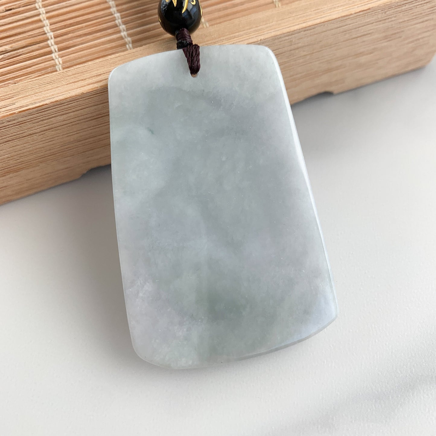 Jadeite Jade Dragon Chinese Zodiac Hand Carved Pendant Black Necklace, YJ-0321-0454749 - AriaDesignCollection