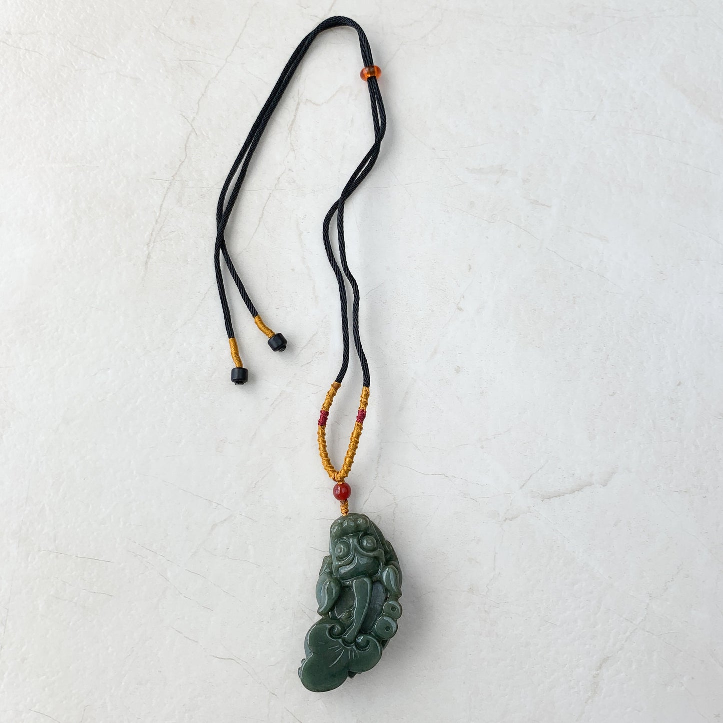 Large Green Jadeite Jade Dragon Pixiu Dragon Chinese Carved Pendant, YJ-0921-0002772 - AriaDesignCollection