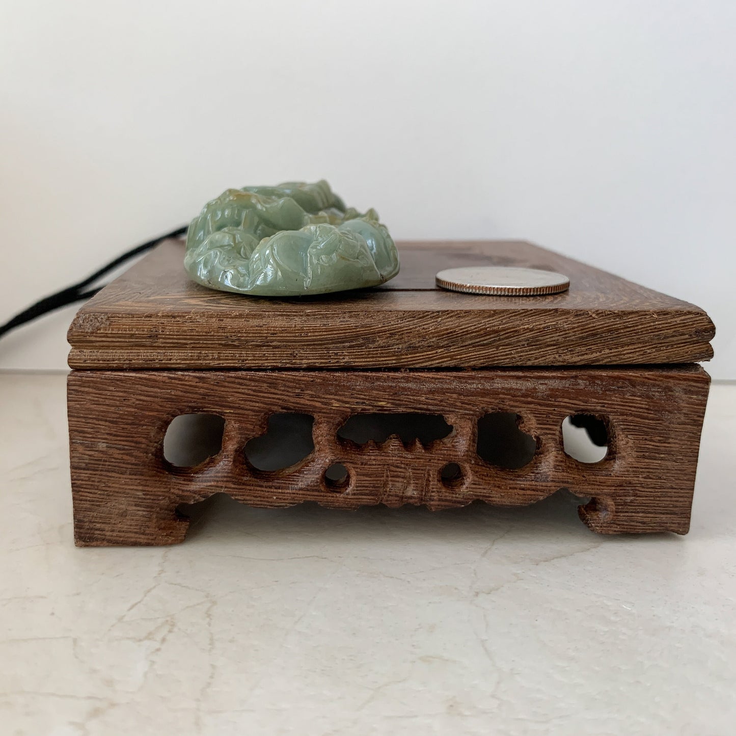 Large Jadeite Jade Dragon Chinese Zodiac Hand Carved Pendant Necklace, YJ-0921-0170704 - AriaDesignCollection