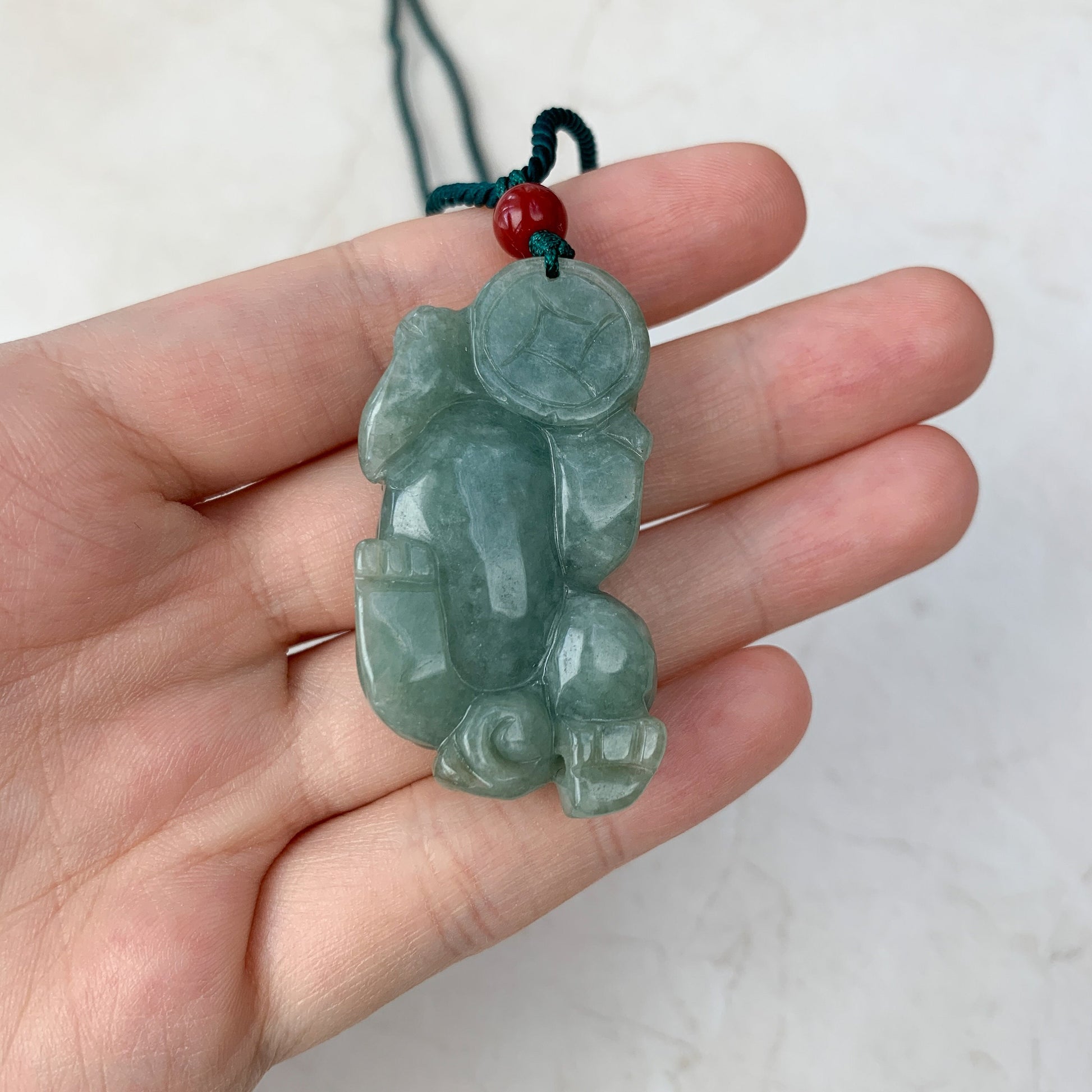 Jadeite Jade Dragon Pixiu Dragon Chinese Carved Pendant, YJ-0921-0132758 - AriaDesignCollection