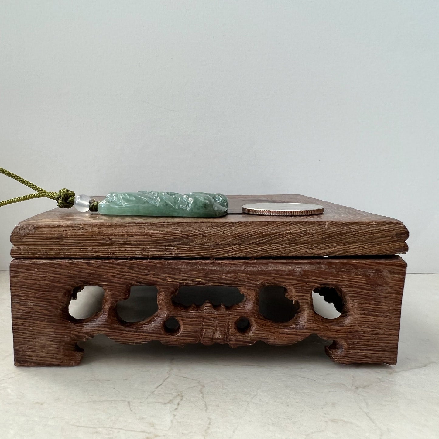 Jadeite Jade Landscape Mountain Forest River Scenery Hand Carved Pendant Necklace, SGDK-0921-1646244389 - AriaDesignCollection