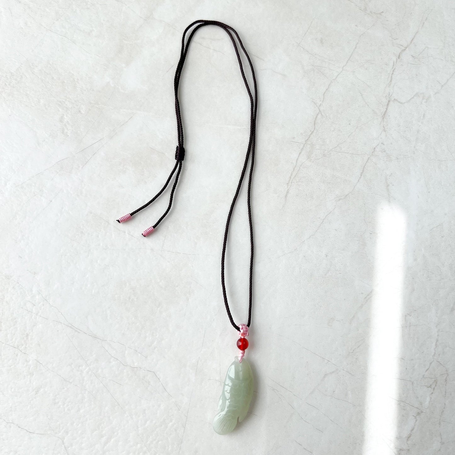 Nephrite Jade Fish Chinese Hand Carved Pendant, XQ-1221-1646855489 - AriaDesignCollection