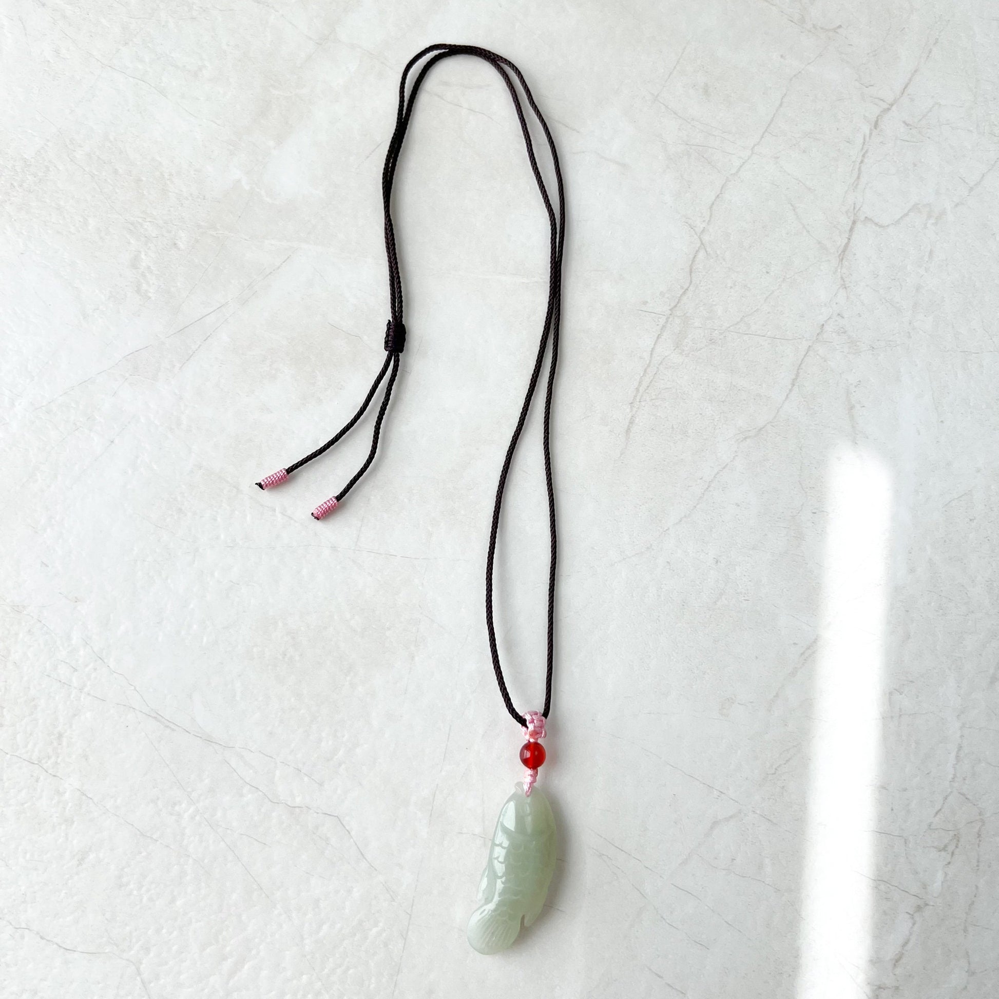 Nephrite Jade Fish Chinese Hand Carved Pendant, XQ-1221-1646855489 - AriaDesignCollection