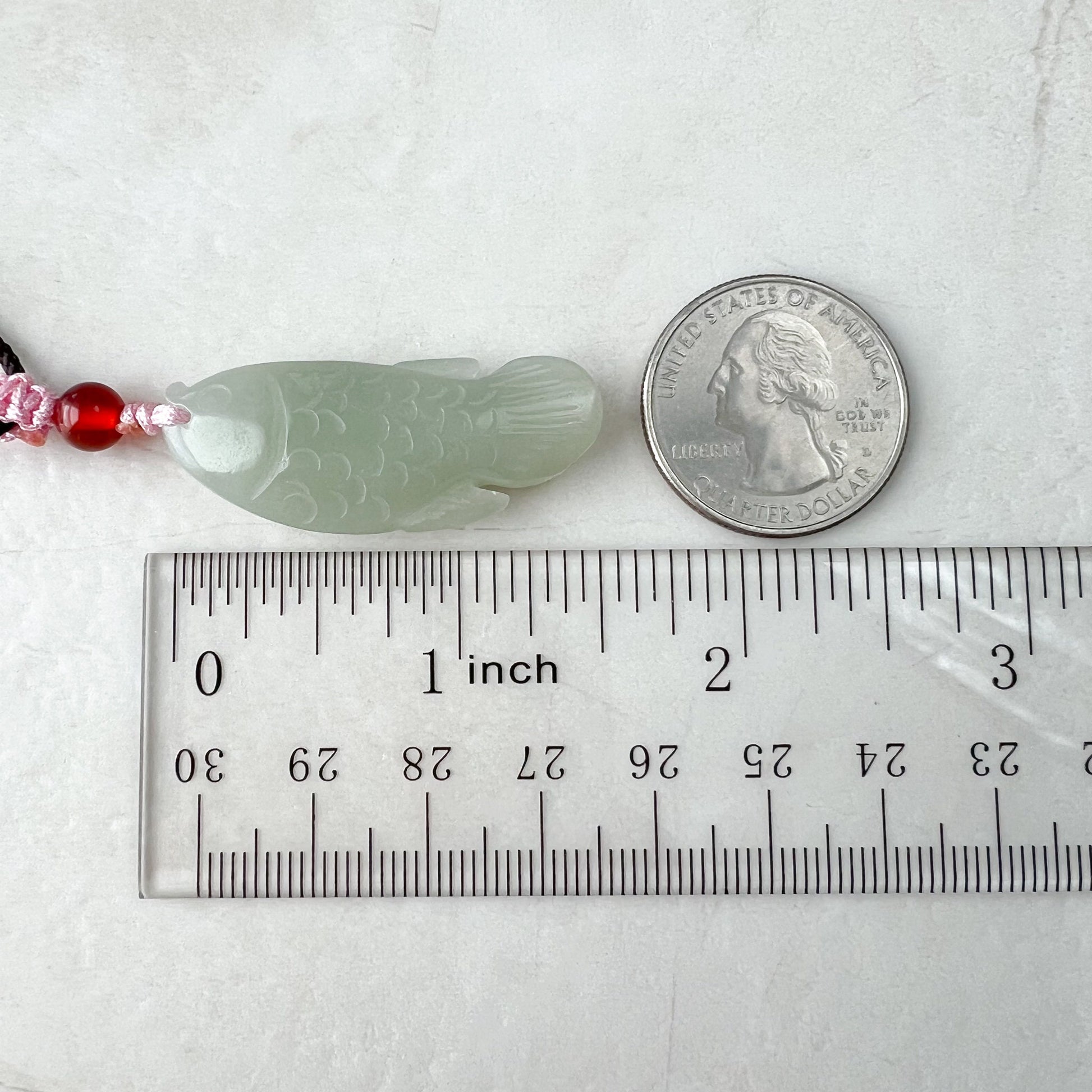 Nephrite Jade Fish Chinese Hand Carved Pendant, XQ-1221-1646855489 - AriaDesignCollection