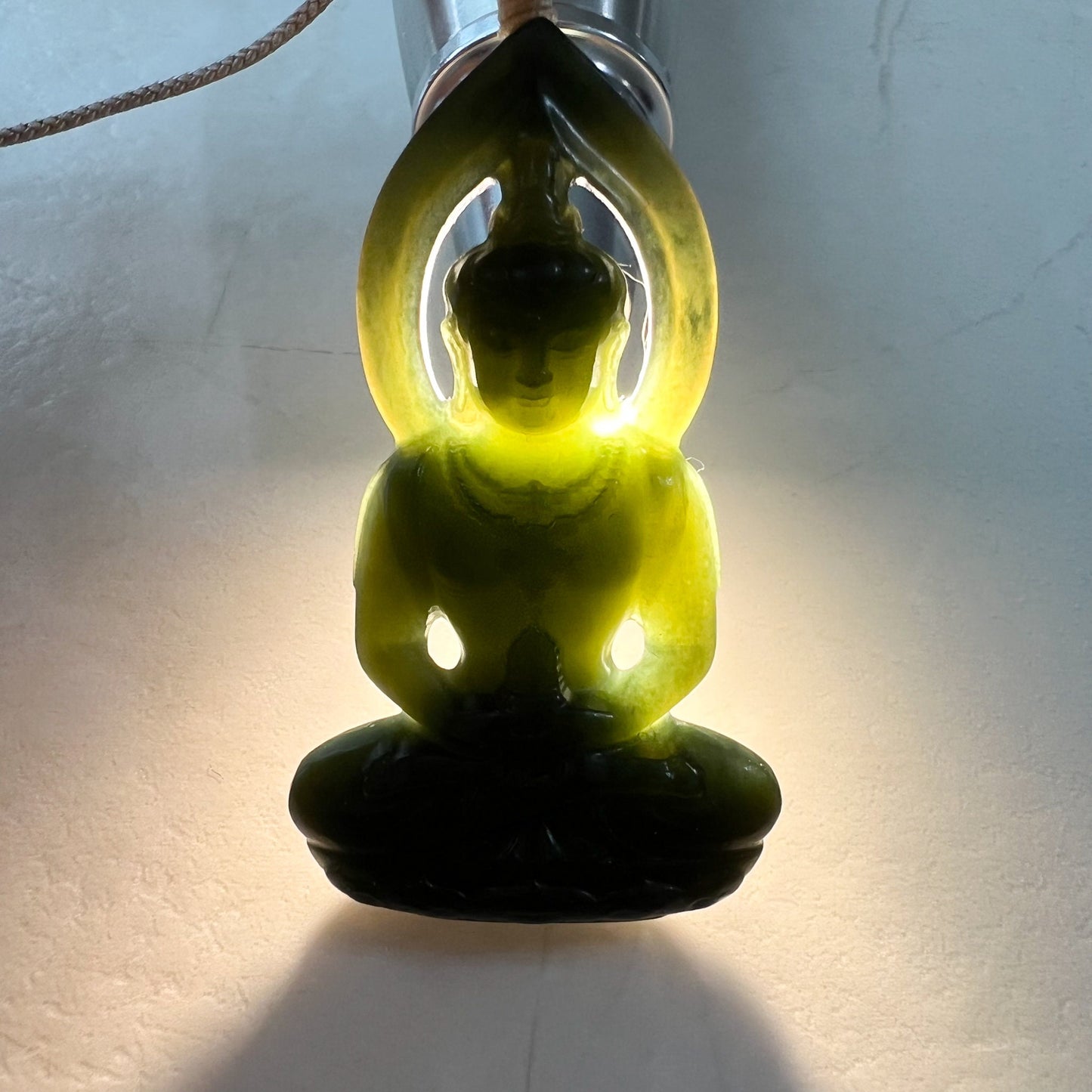 Dark Green Nephrite Jade Guan Yin Necklace, Hand Carved, Quan Am, Dark Green Jade Pendant, RM-1221-1646615179 - AriaDesignCollection