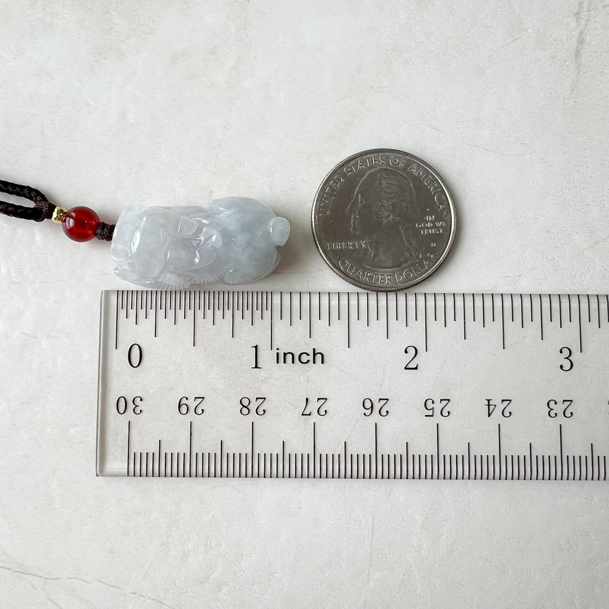 Small Jadeite Jade Light Purple Dragon Pixiu Dragon Chinese Carved Pendant, QY2-1221-1646800804 - AriaDesignCollection