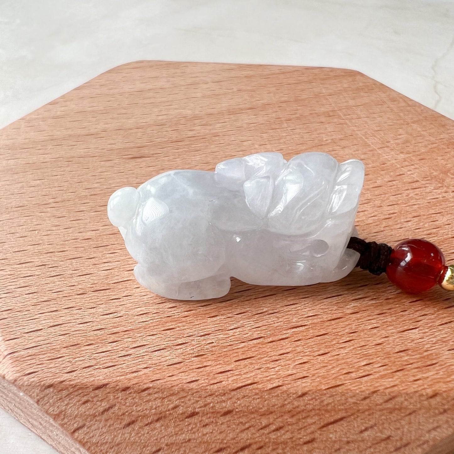 Small Jadeite Jade Light Purple Dragon Pixiu Dragon Chinese Carved Pendant, QY2-1221-1646800804 - AriaDesignCollection