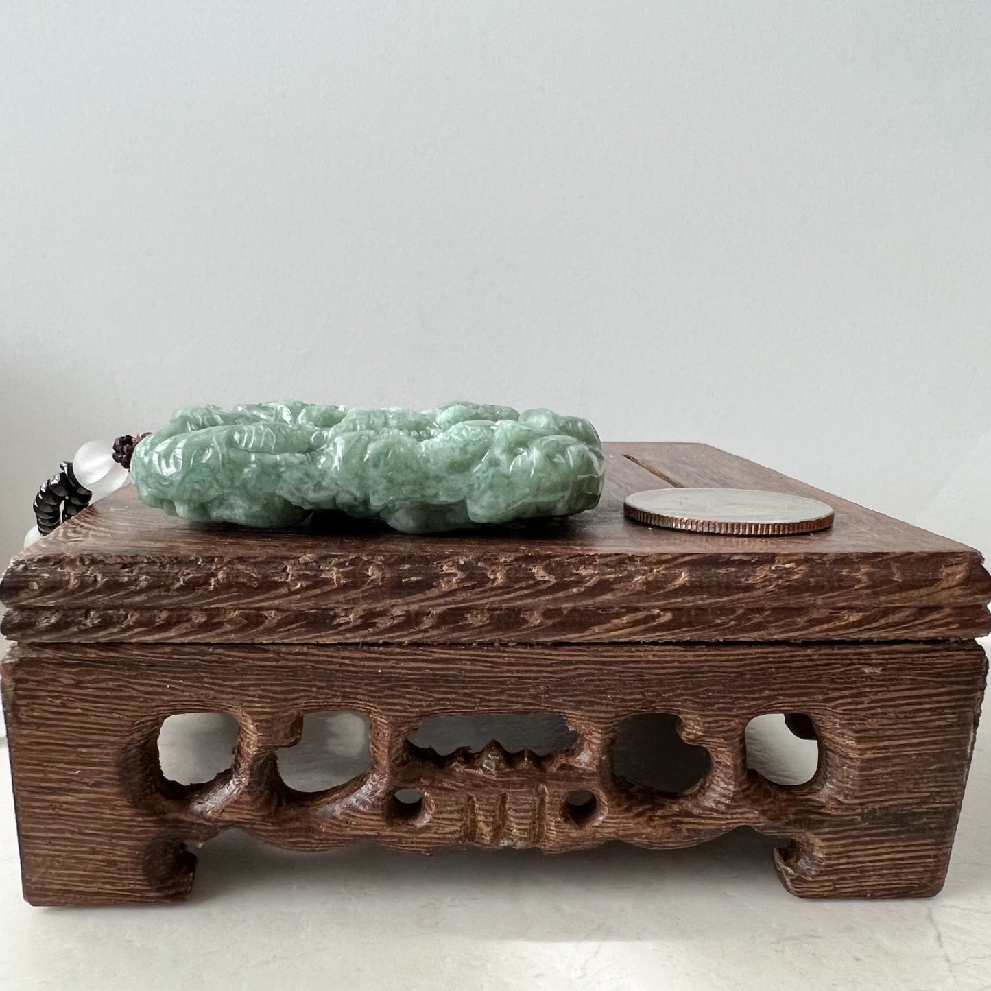 Green Jade 9 Dragon Jadeite Jade Chinese Zodiac Hand Carved Pendant Necklace, YJ-1221-0233671 - AriaDesignCollection