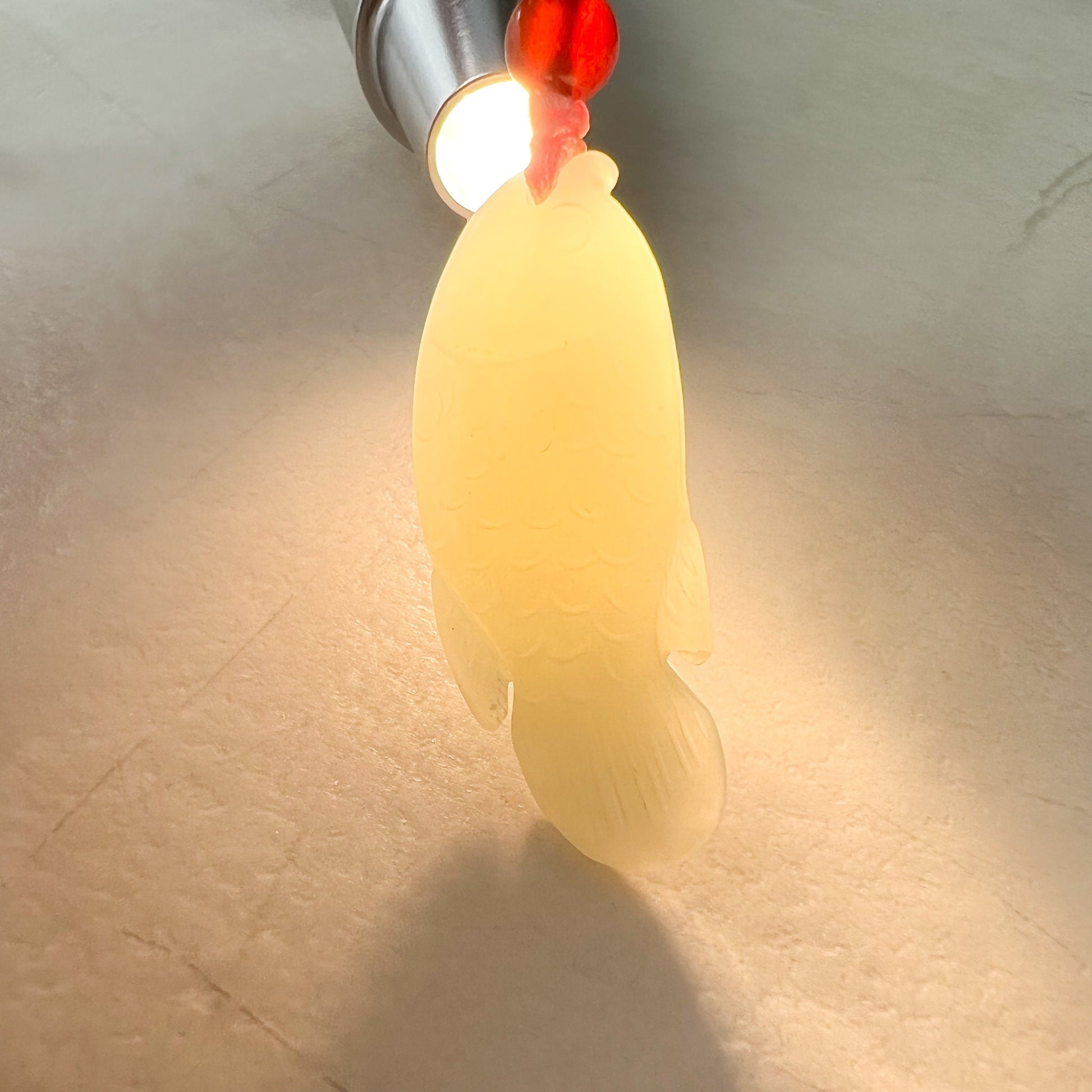Nephrite Jade Fish Chinese Hand Carved Pendant, XQ-1221-1646855489 - AriaDesignCollection