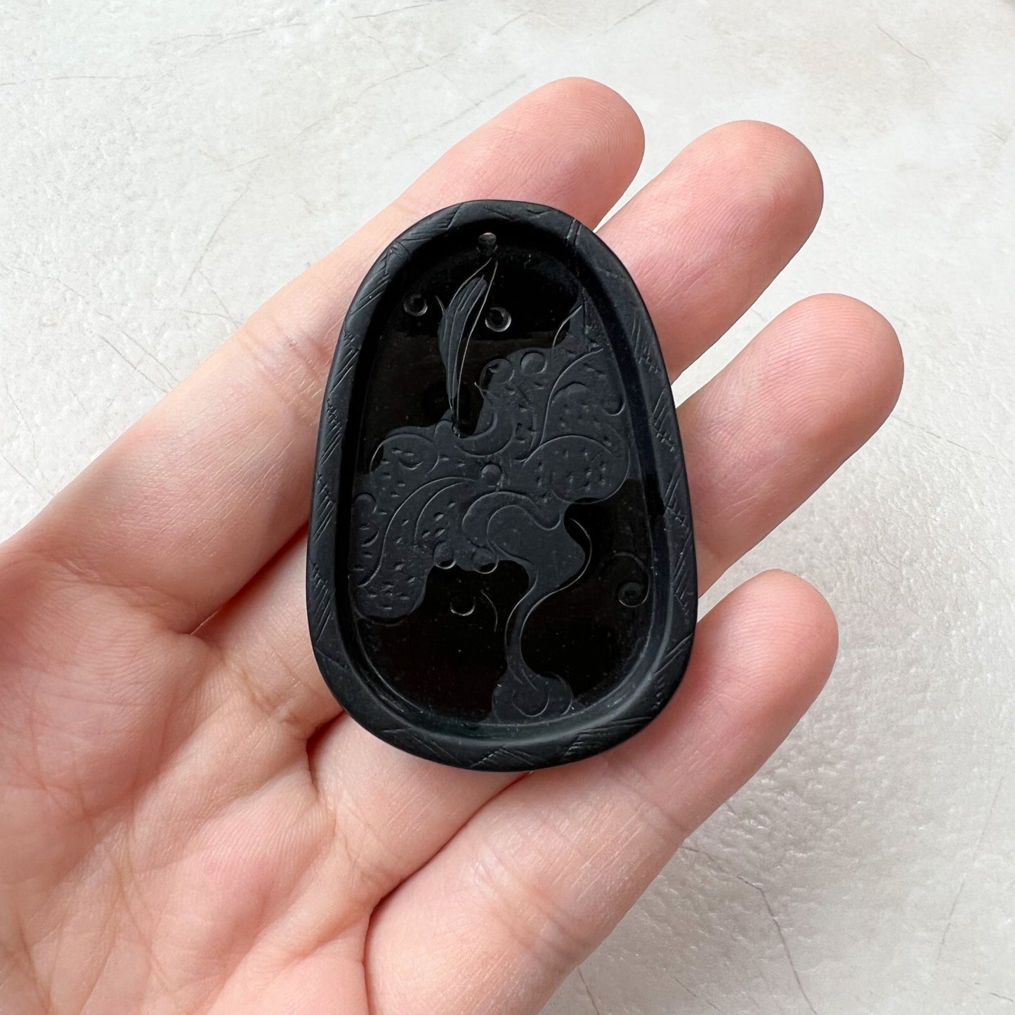 Black Jadeite Jade Omphacite Baby Buddha Necklace, LGG-1221-1646854463 - AriaDesignCollection