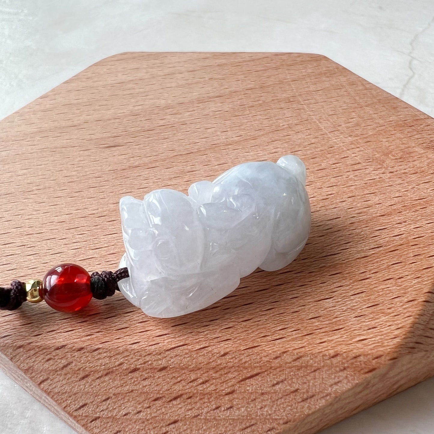Small Jadeite Jade Light Purple Dragon Pixiu Dragon Chinese Carved Pendant, QY2-1221-1646800804 - AriaDesignCollection