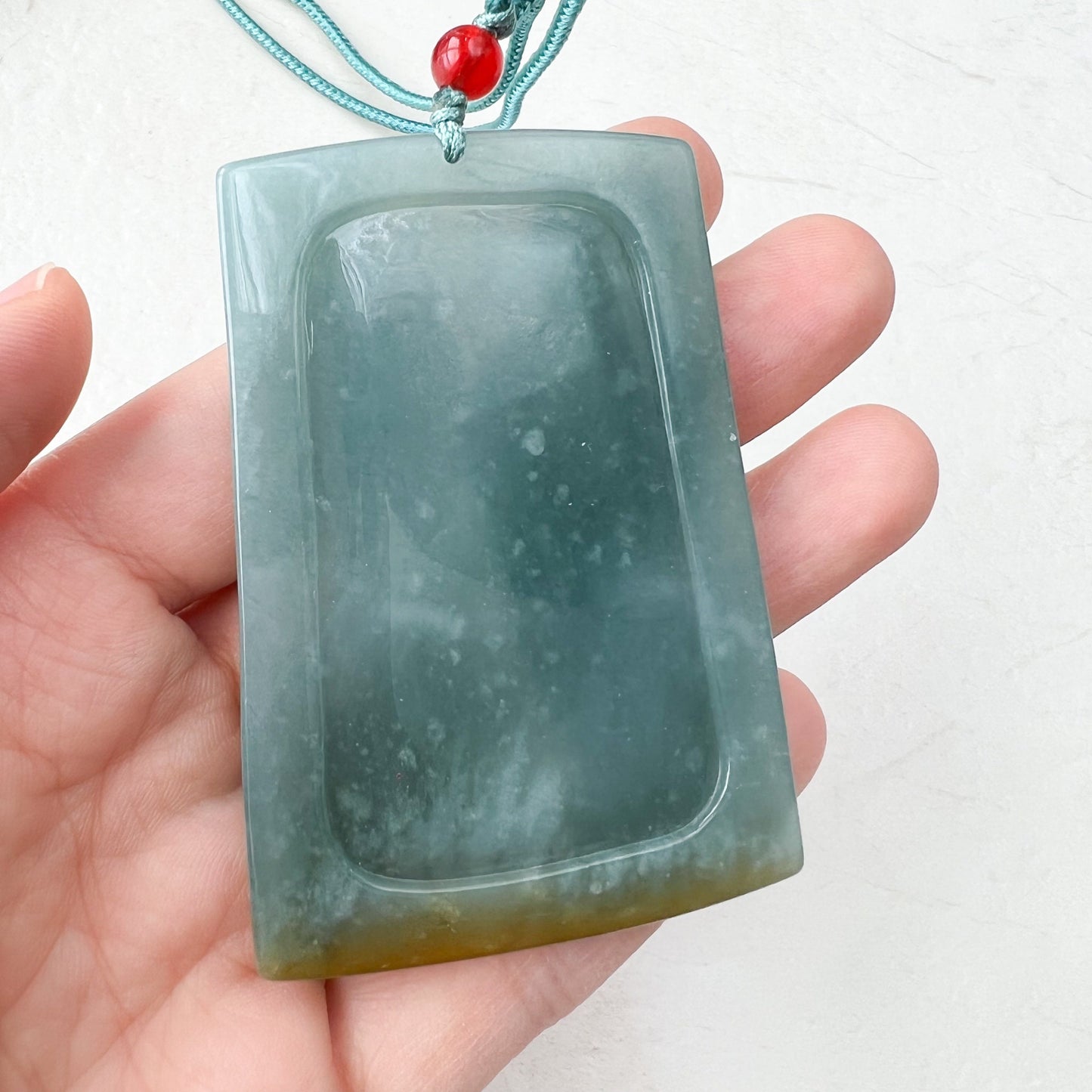 Jadeite Jade Vairocana Buddha Da Ri Ru Lai Carved Pendant Necklace, ZYF-0921-1646192222 - AriaDesignCollection