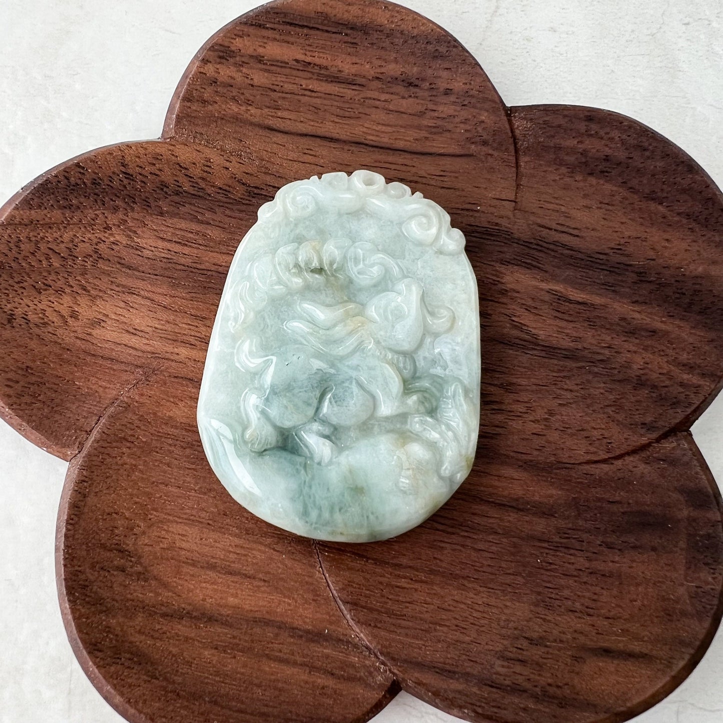 Jadeite Jade Rabbit Chinese Zodiac Carved Pendant Necklace, YW-0321-1646161774 - AriaDesignCollection