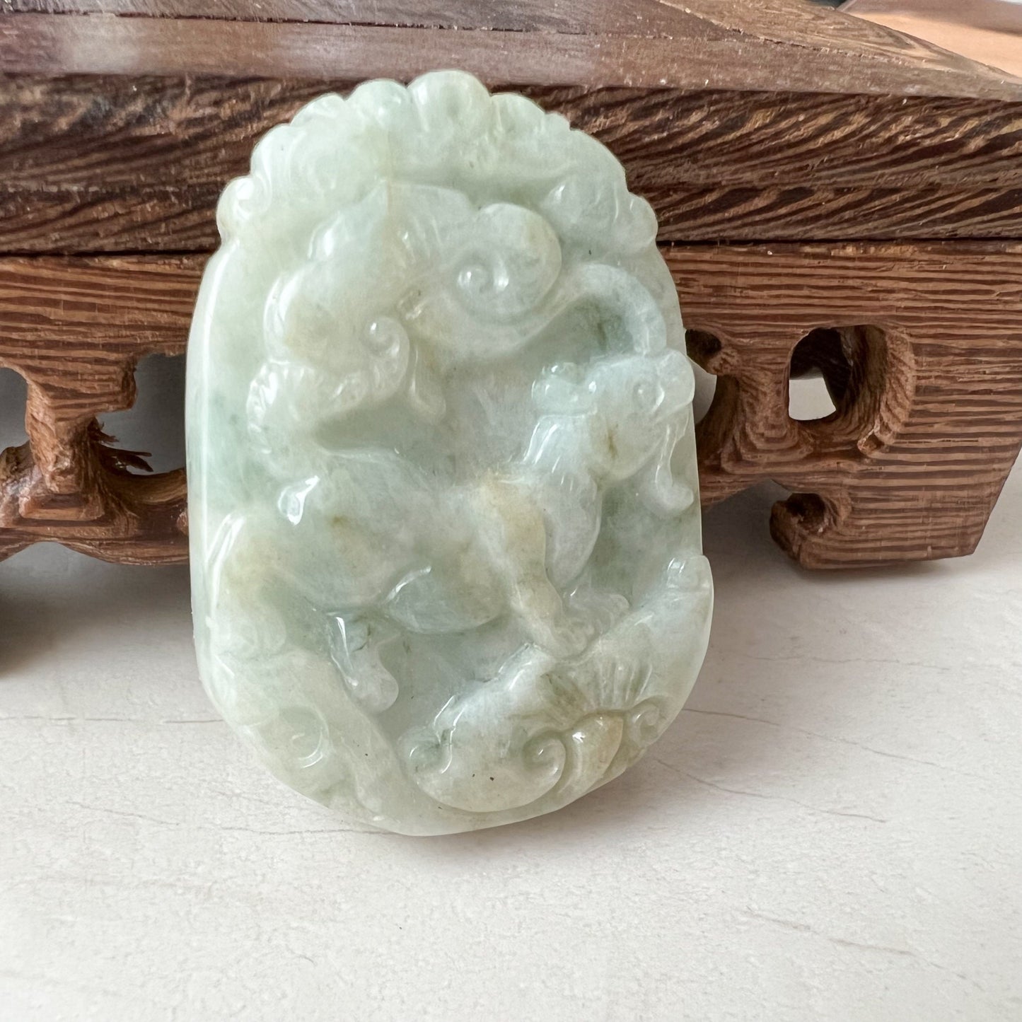 Jadeite Jade Rat Mouse Chinese Zodiac Carved Pendant Necklace, YW-0321-1647728114 - AriaDesignCollection