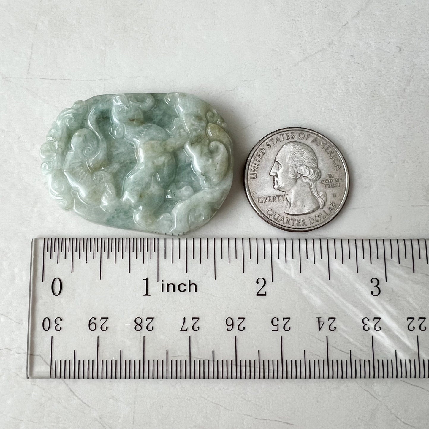 Jadeite Jade Rat Mouse Chinese Zodiac Carved Pendant Necklace, YW-0321-1647728114 - AriaDesignCollection