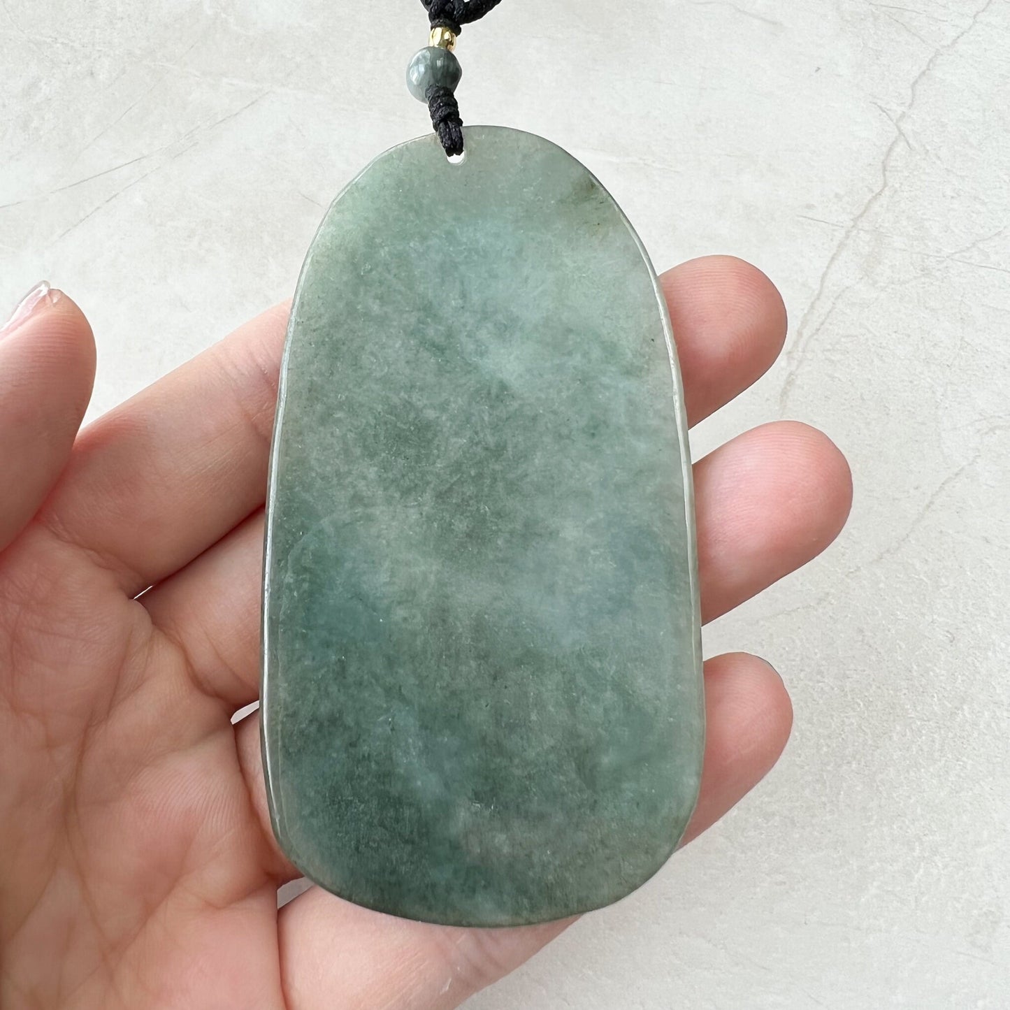 Twin Jade Dragon, Green Jadeite Jade, Chinese Zodiac Hand Carved Pendant Necklace, YJ-1221-0213916 - AriaDesignCollection