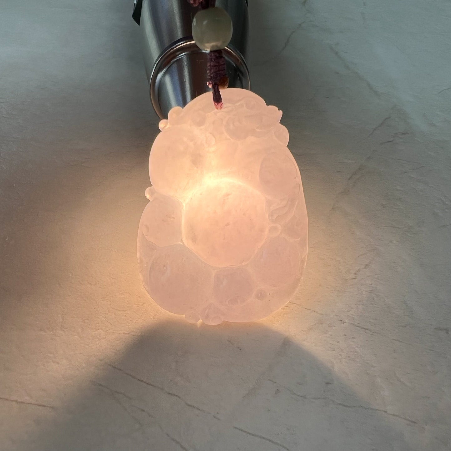 Jadeite Jade Purple Dragon Pixiu Dragon Chinese Carved Pendant, YW-0110-1650746802 - AriaDesignCollection