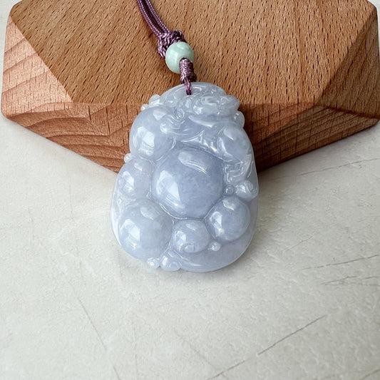 Jadeite Jade Purple Dragon Pixiu Dragon Chinese Carved Pendant, YW-0110-1650746802 - AriaDesignCollection