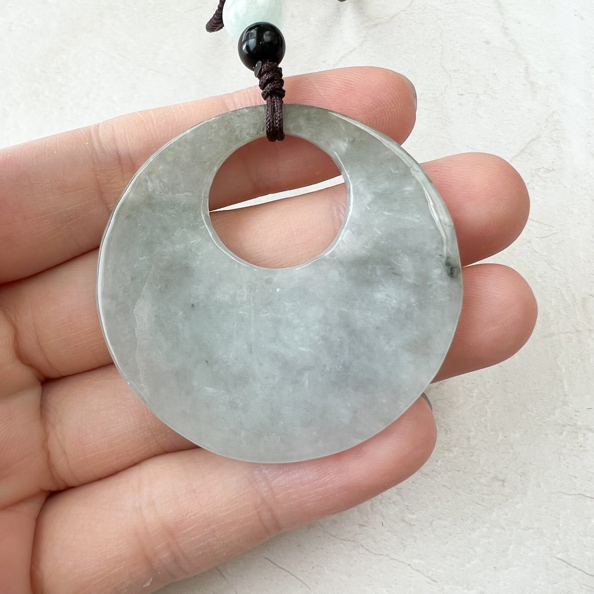 Jadeite Jade Twin Fish, Pisces Zodiac Horoscope Necklace, Hand Carved Pendant Necklace, YJ-1221-0315209-2 - AriaDesignCollection