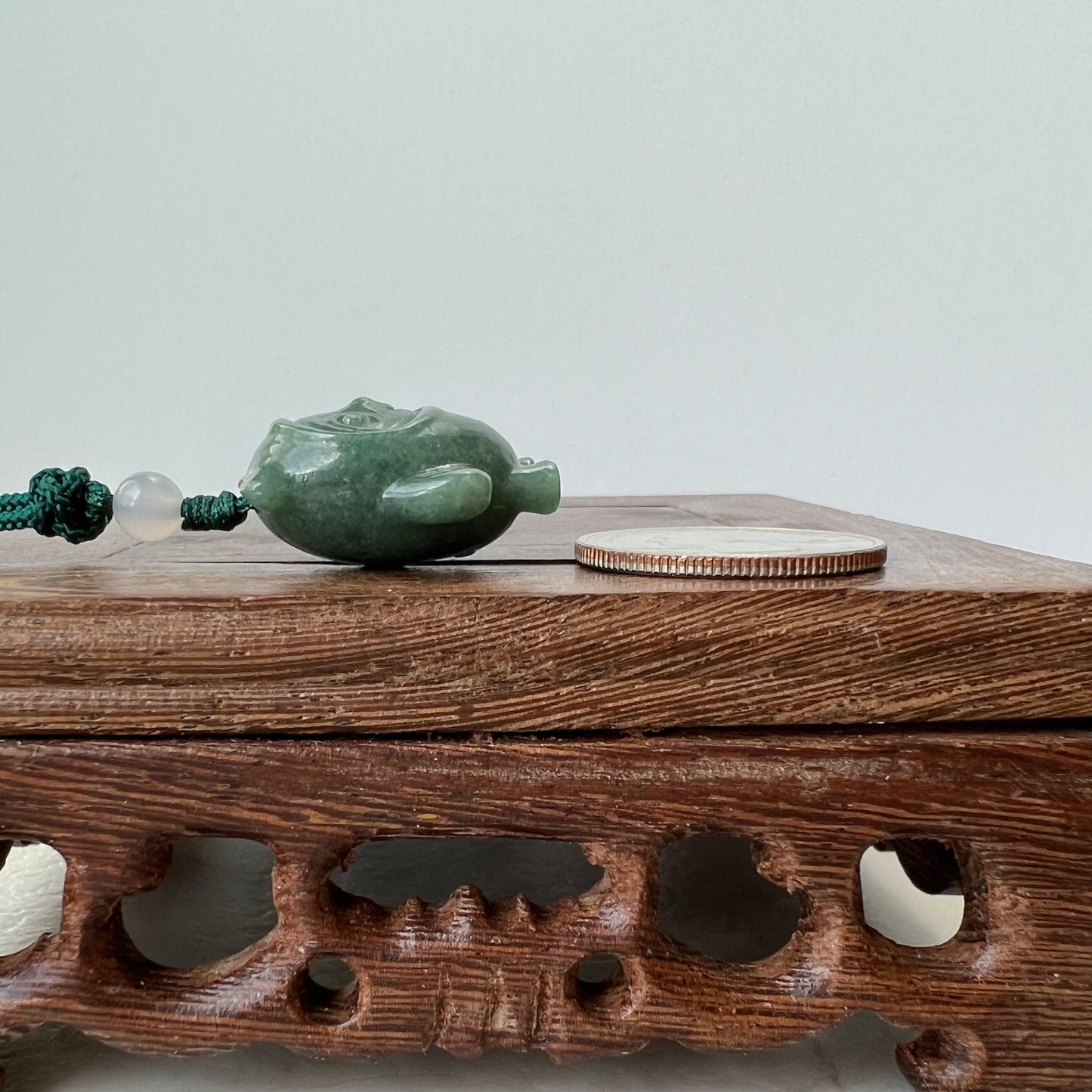 Jadeite Jade Cartoon Panda, Green Jade, Hand Carved Pendant Necklace, SHWQ-0322-1650214607 - AriaDesignCollection