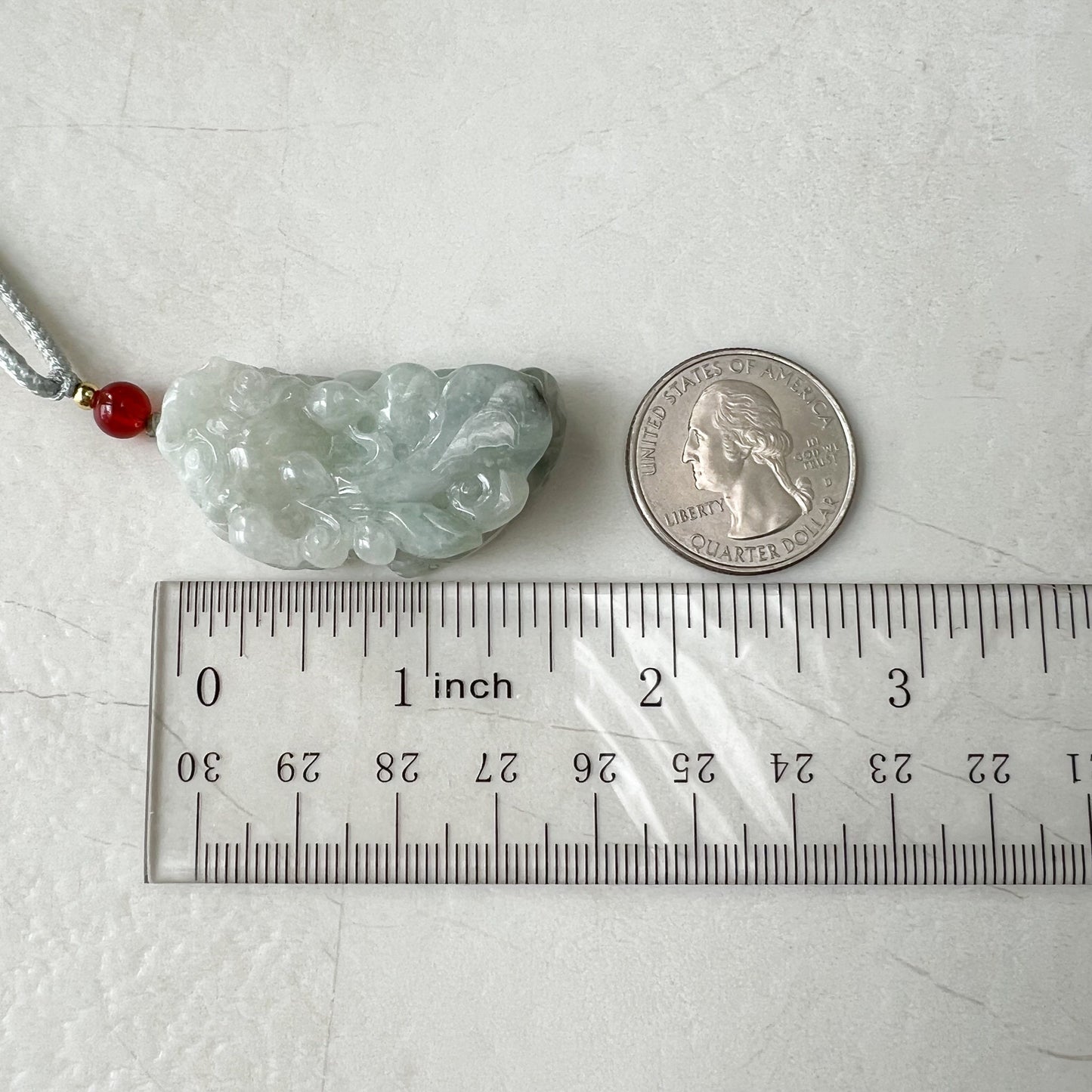 Light Green Jadeite Jade, Dragon Pixiu Pi Xiu, 貔貅, Dragon Chinese Carved Pendant, ZYF-0322-1652197674 - AriaDesignCollection