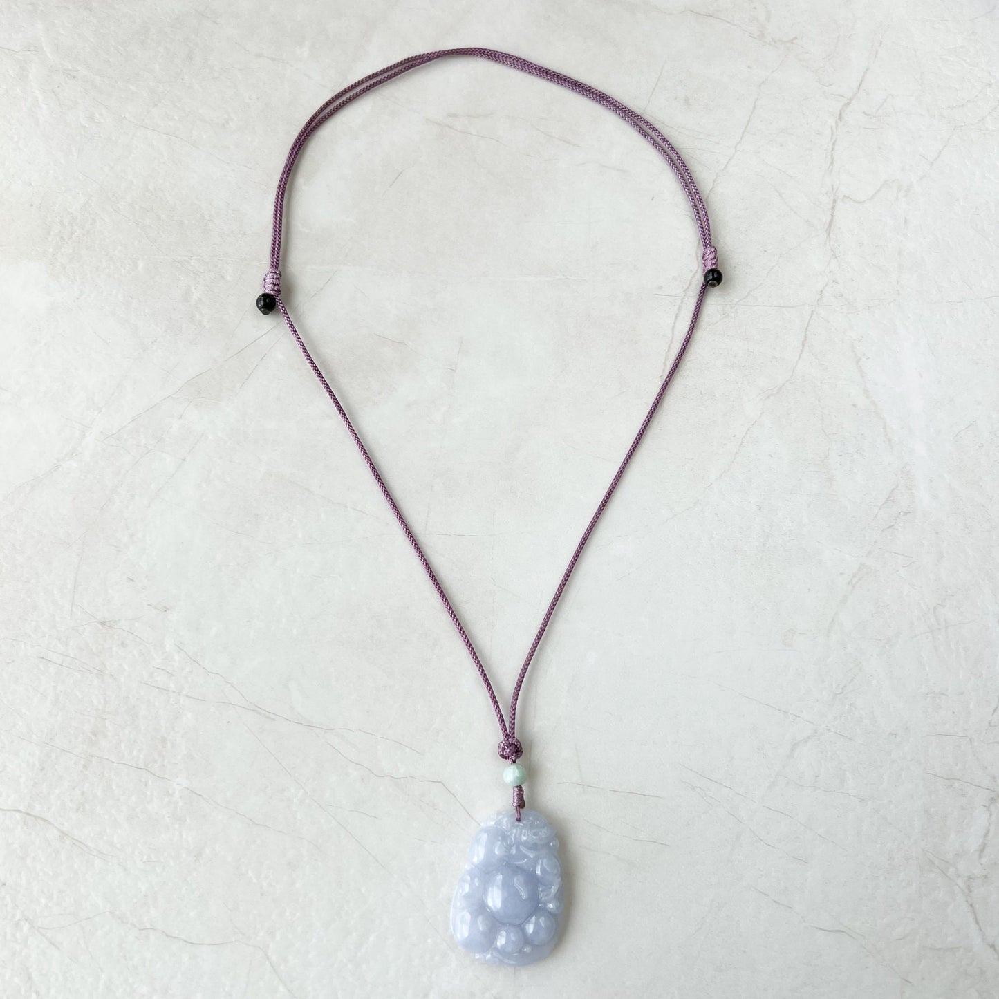 Jadeite Jade Purple Dragon Pixiu Dragon Chinese Carved Pendant, YW-0110-1650746802 - AriaDesignCollection