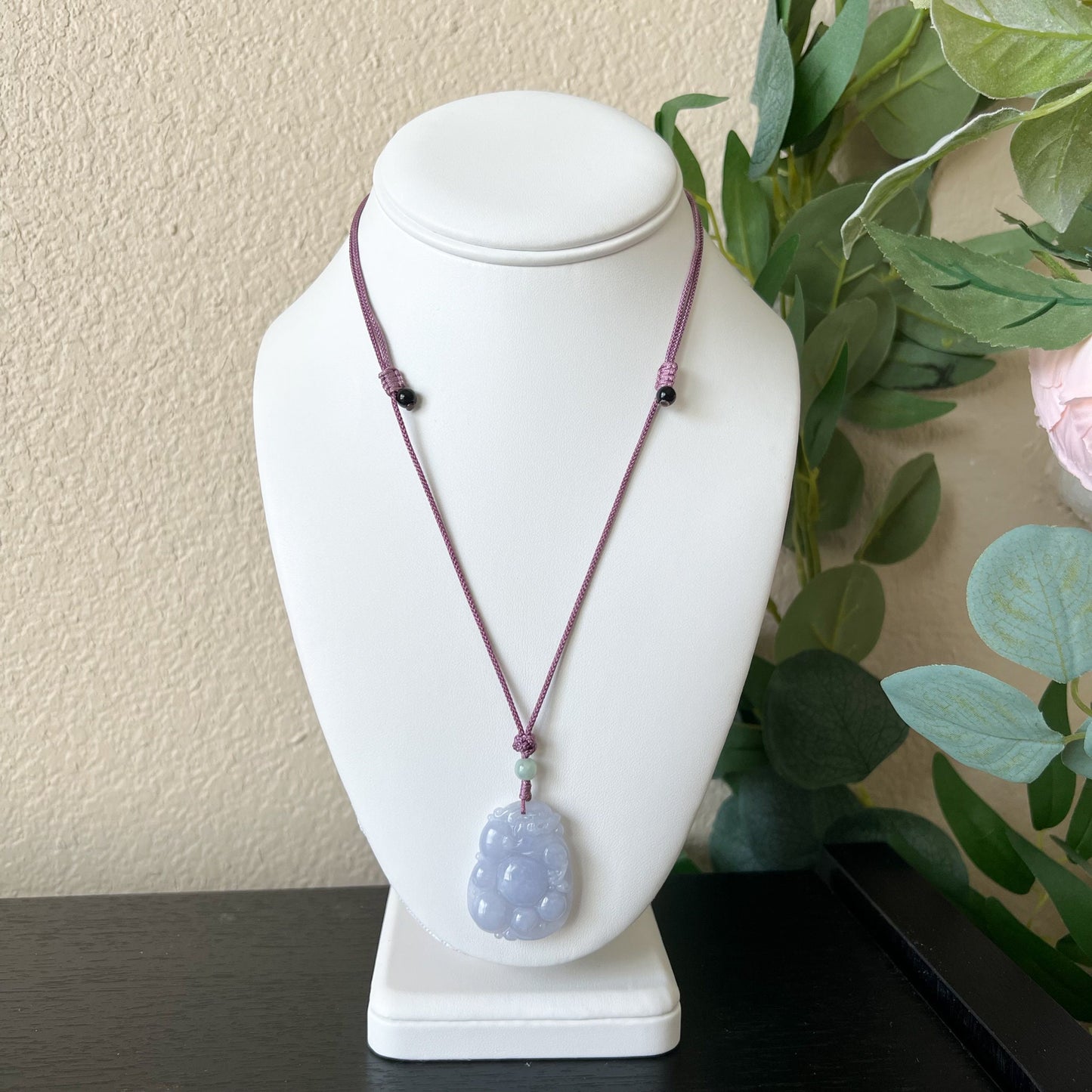 Jadeite Jade Purple Dragon Pixiu Dragon Chinese Carved Pendant, YW-0110-1650746802 - AriaDesignCollection